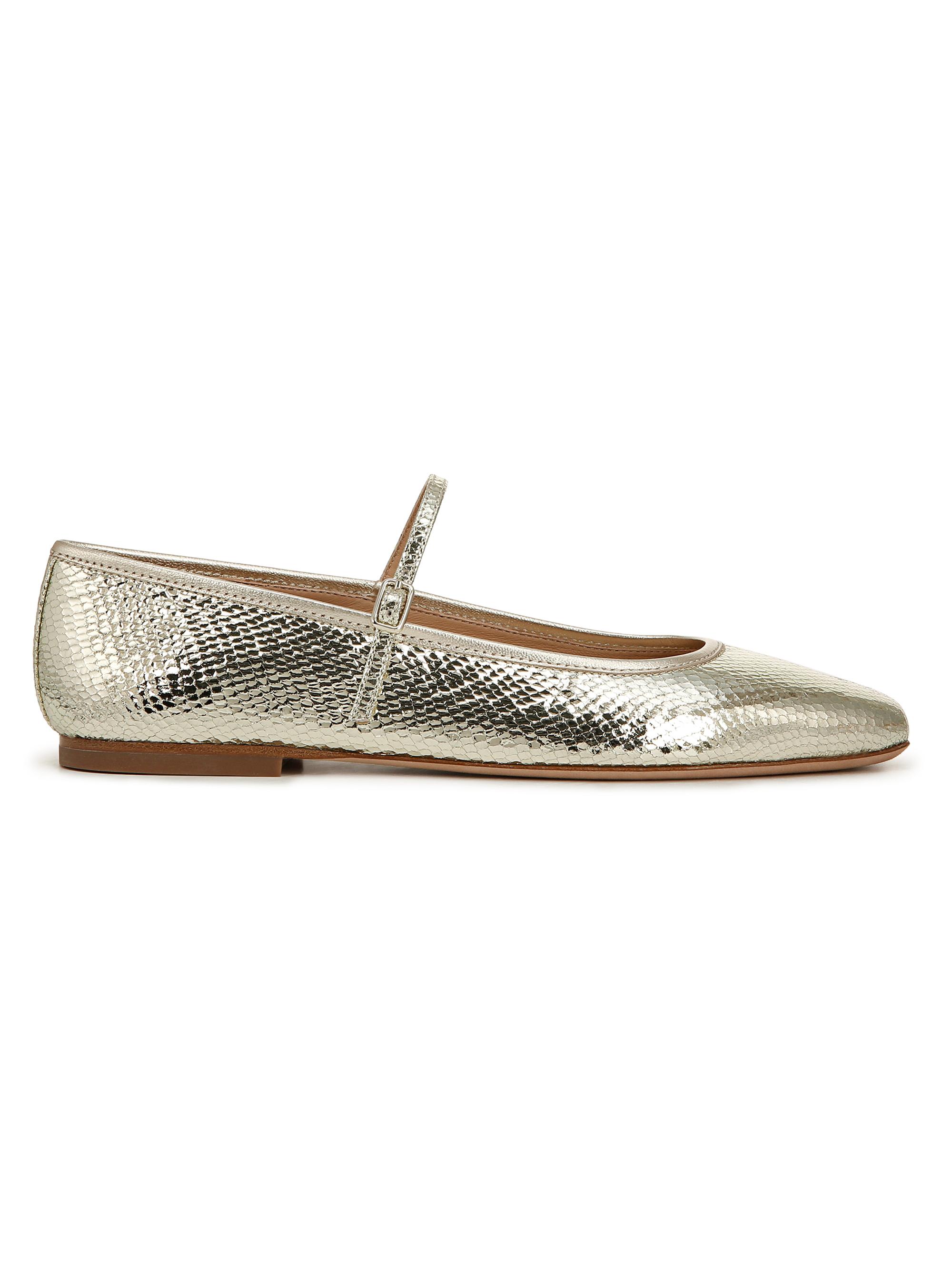 Veronica Beard Women's Ellie Leather Mary Janes - Platinum