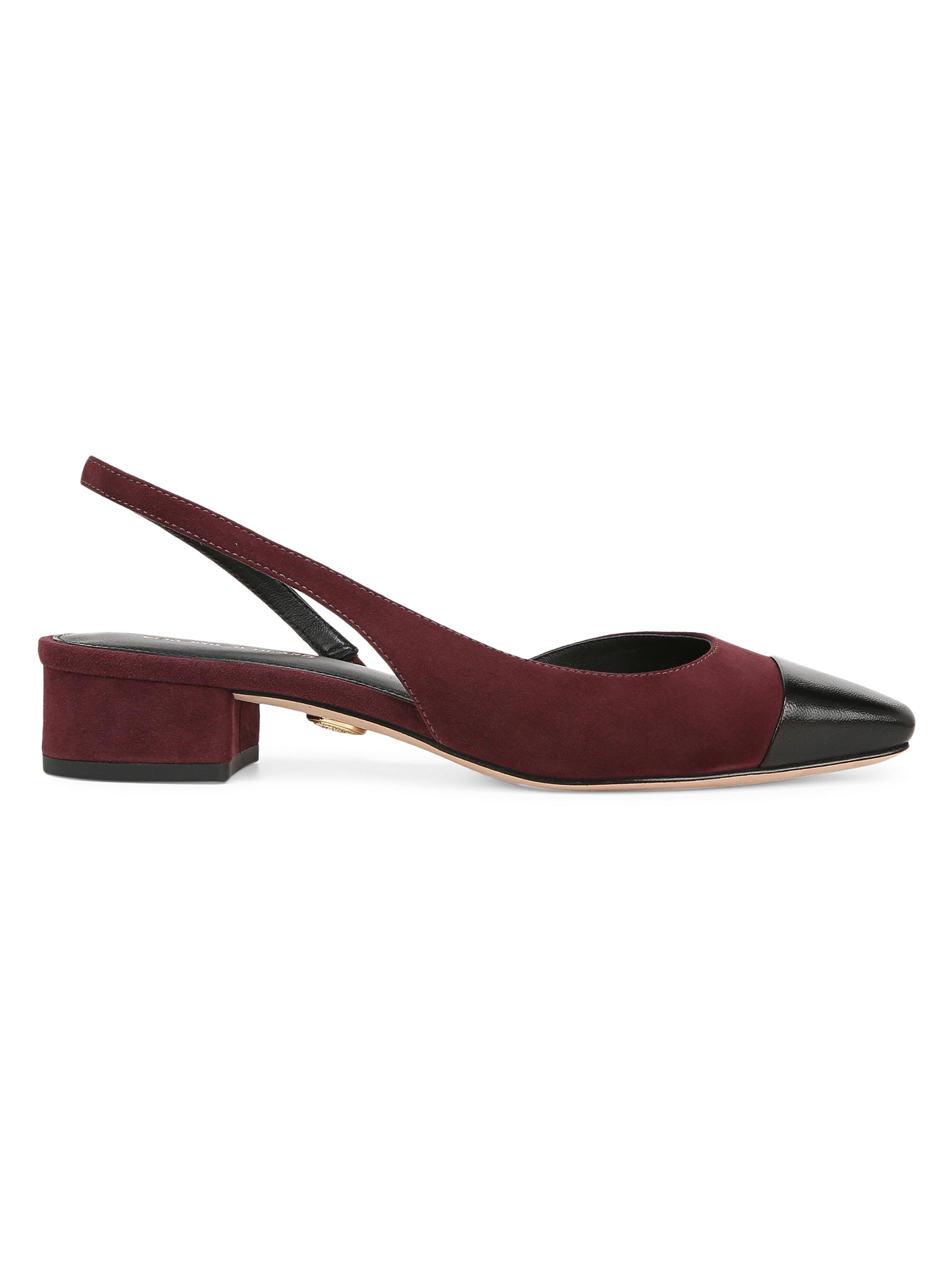 Veronica Beard Women's Cecile 50MM Suede Slingback Pumps - Acai Black