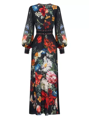 Shop Camilla Embellished Floral Silk Maxi Dress | Saks Fifth Avenue