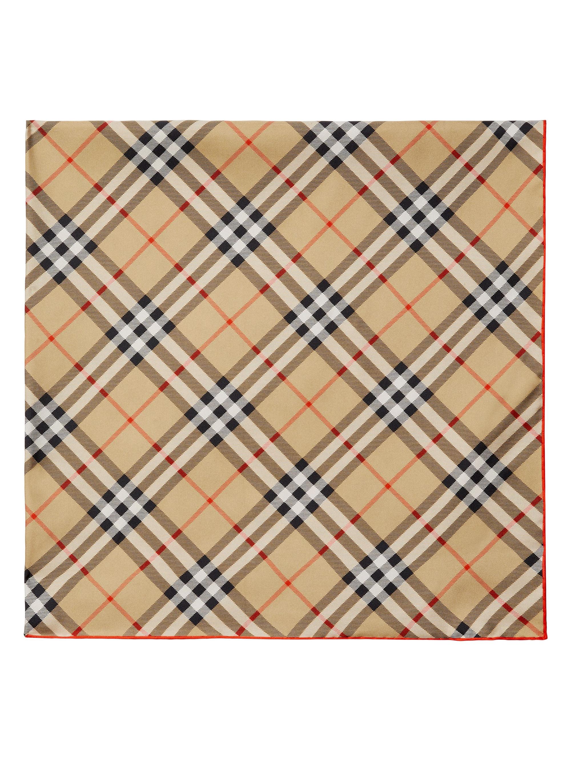 Burberry Women's Check Silk Scarf - Sand