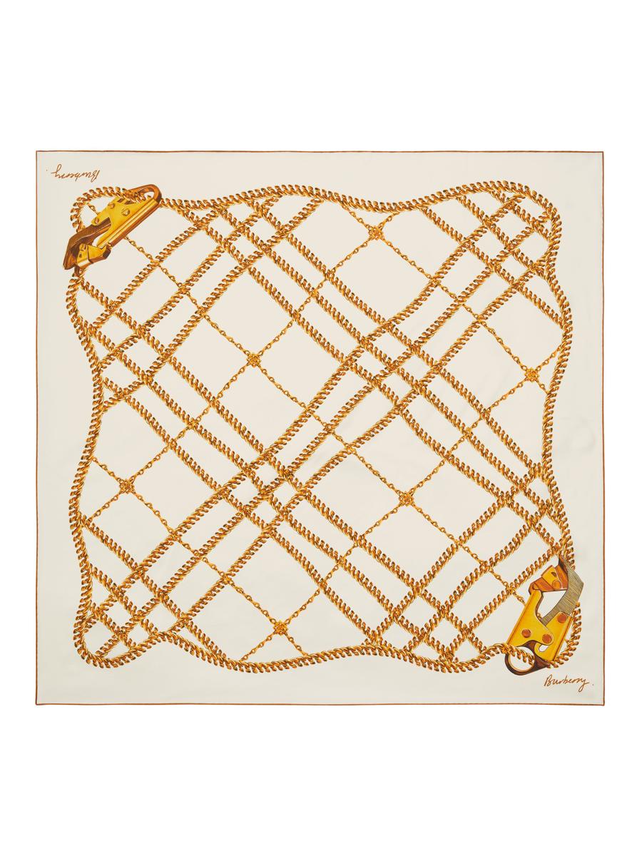 Burberry Chain Check Silk Scarf | Saks Fifth Avenue