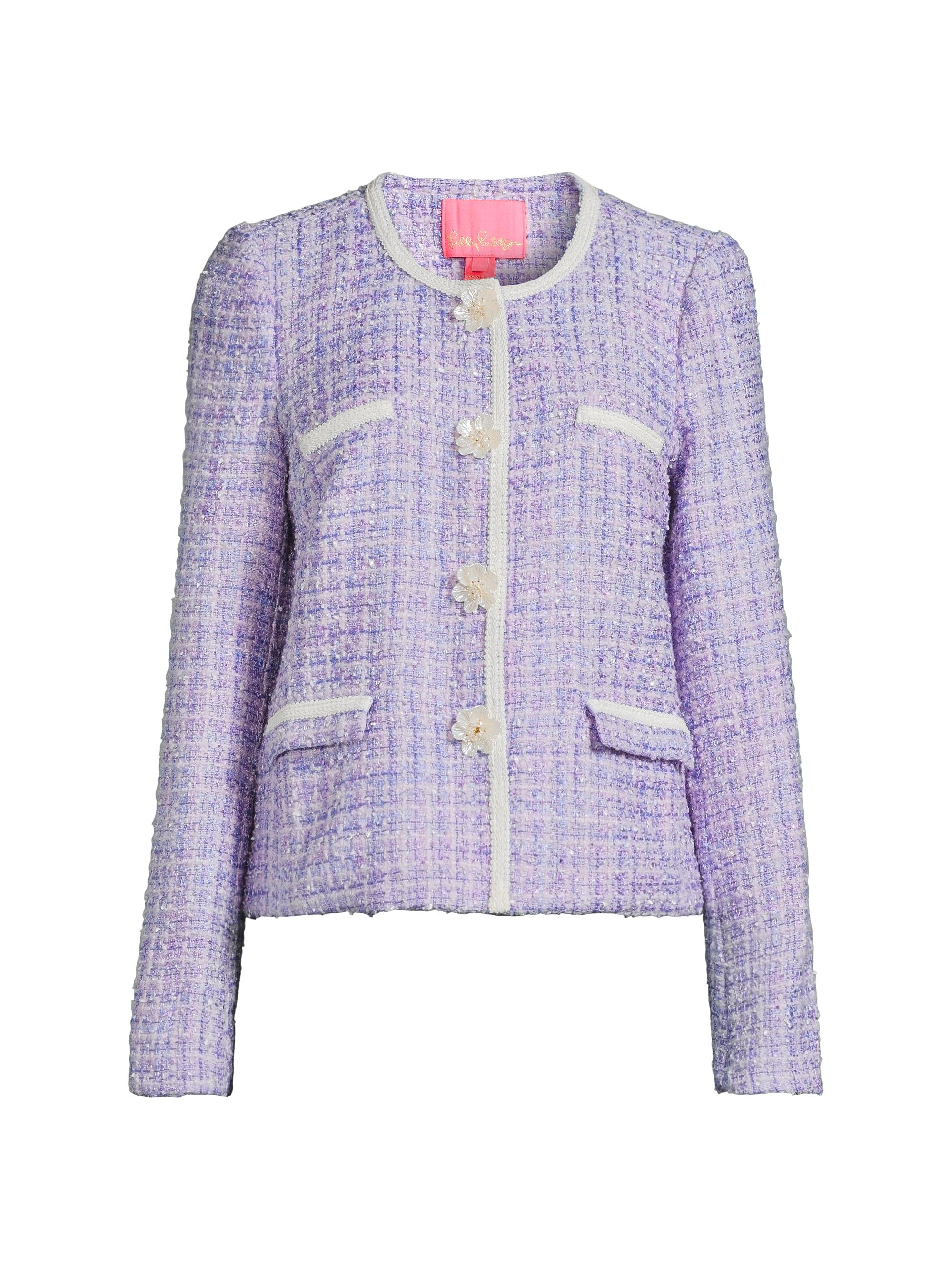 Lilly Pulitzer Women's Jaden Tweed Bouclé Jacket - Lark Lilac Swirl