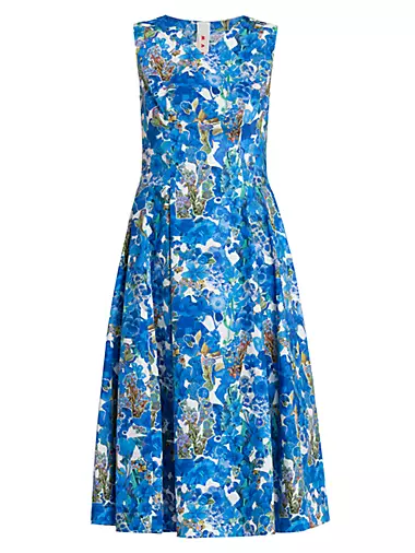 American Exclusive Floral Cotton Midi-Dress