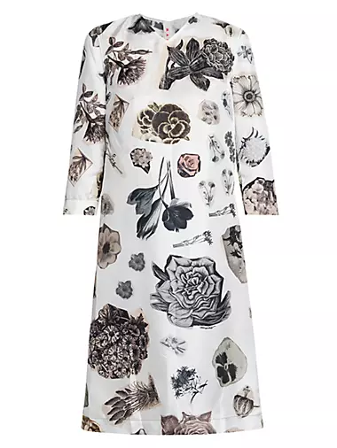 Floral Silk Midi-Dress