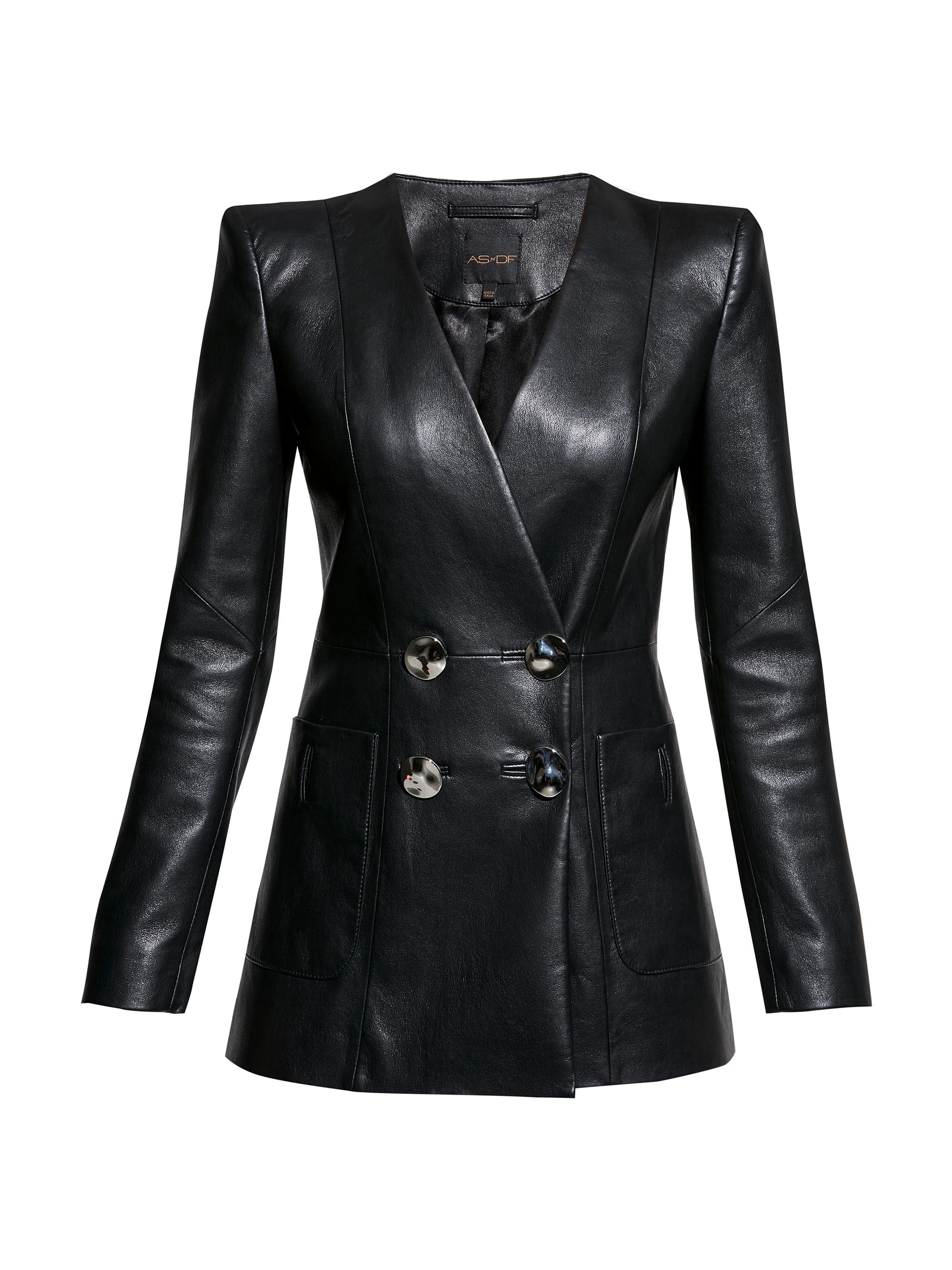 AS by DF Women's Claude Recycled Leather Blazer - Black
