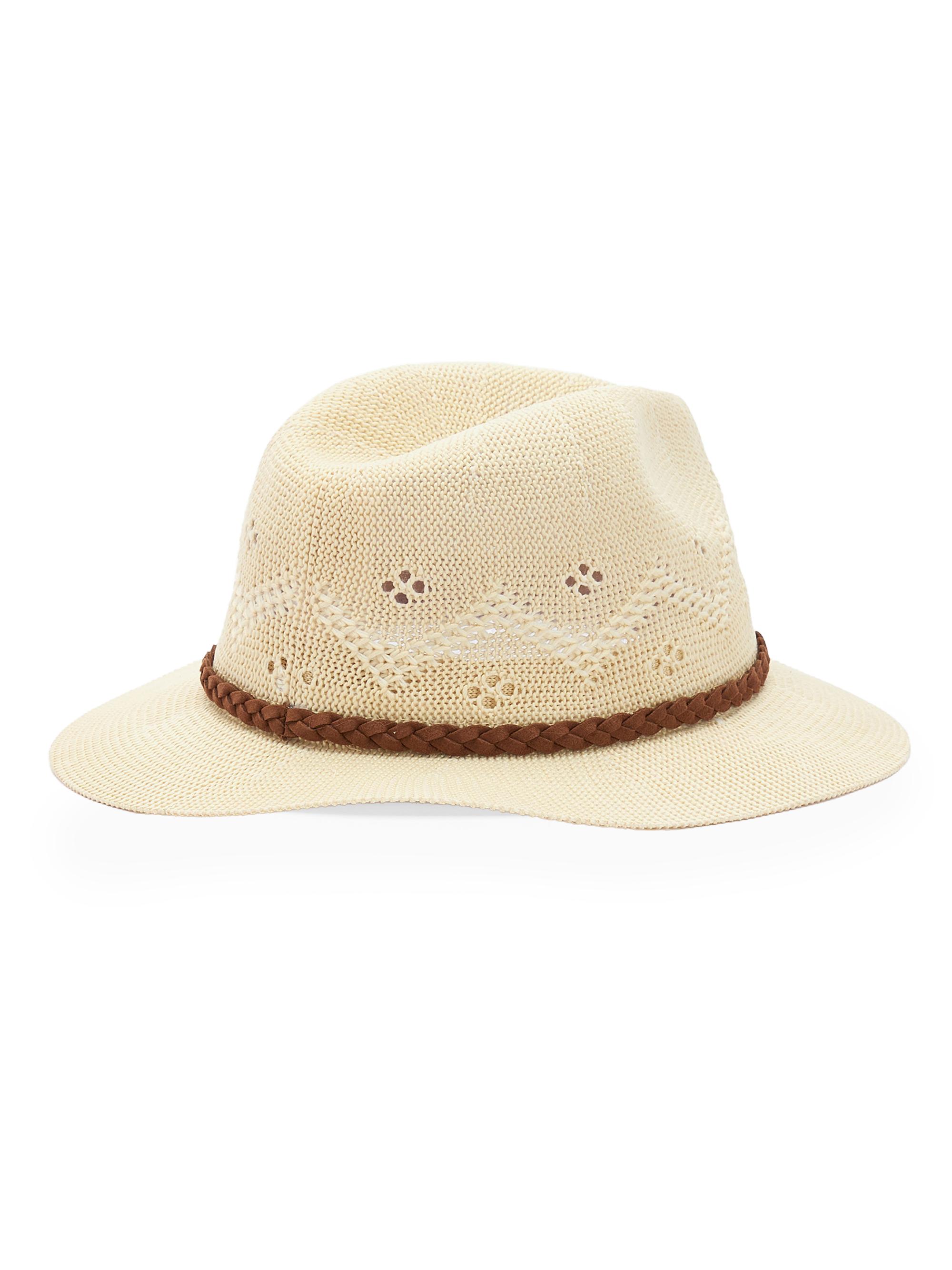 Barbour Flowerdale Trilby Crocheted Hat Cream Size Large Barbour Flowerdale Trilby Summer Hat | Farm House Tack main image 4