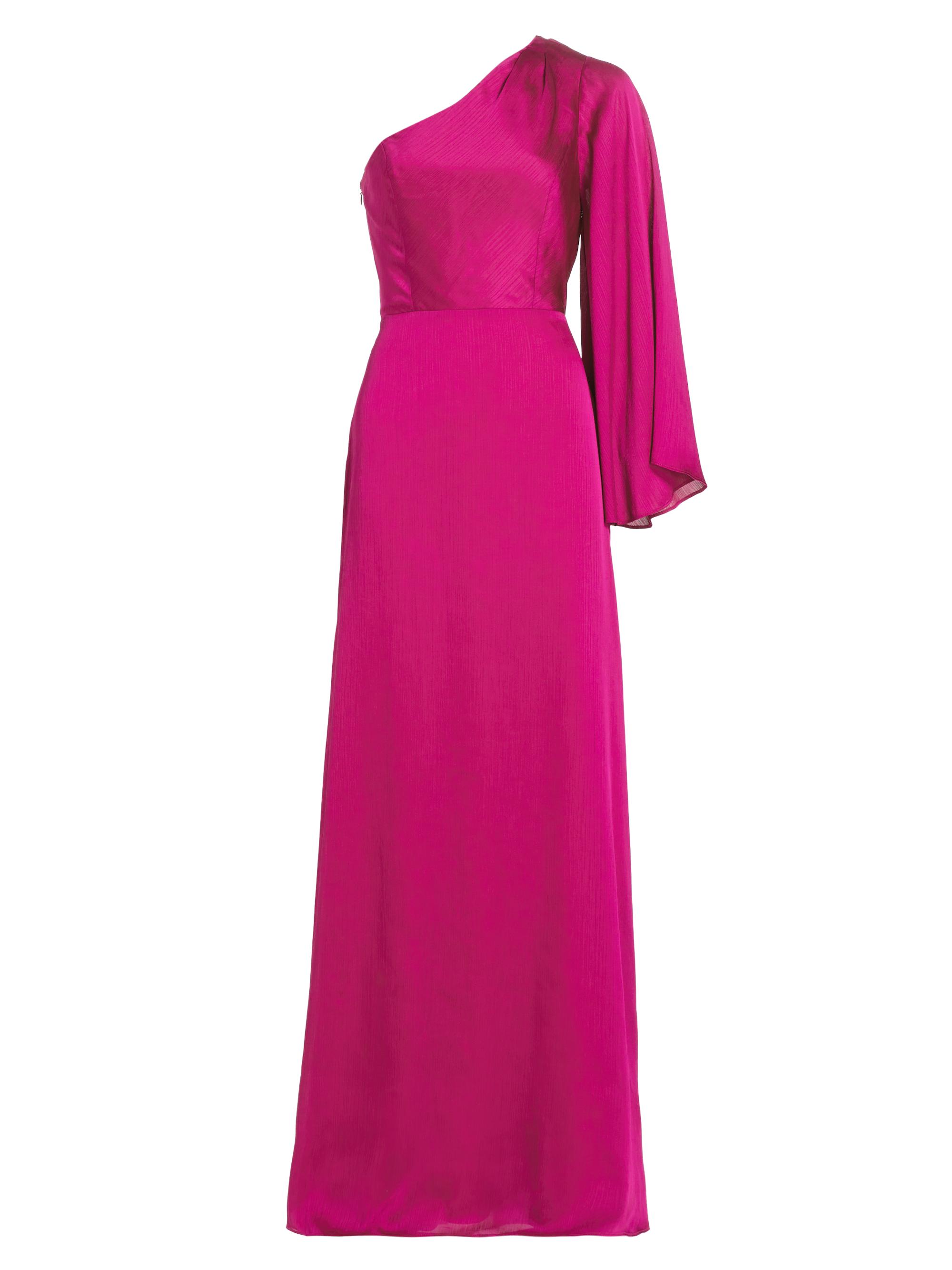 Sachin & Babi Women's Keely Crinkle Georgette One-Shoulder Gown - Dragon Fruit