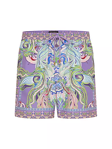 Graphic Mid-Length Board Shorts