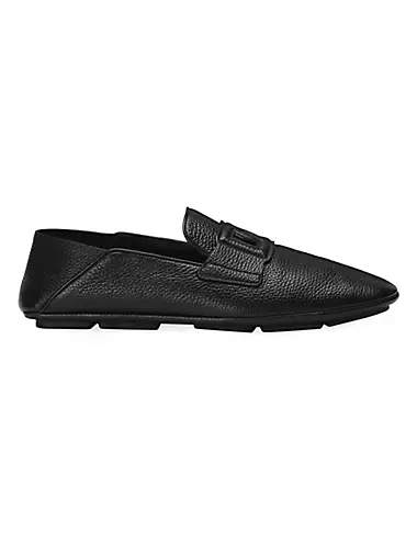 Logo-Appliqué Leather Driving Loafers