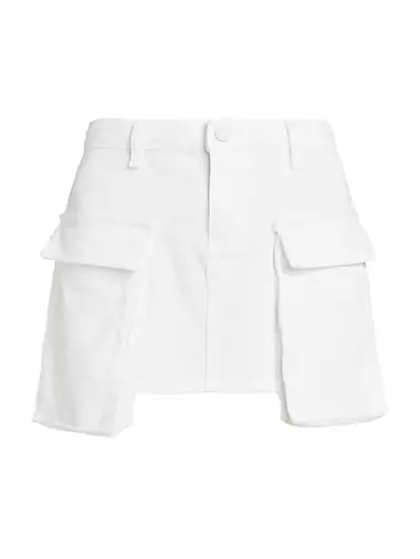 Celine Cotton-Blend Cargo Miniskirt