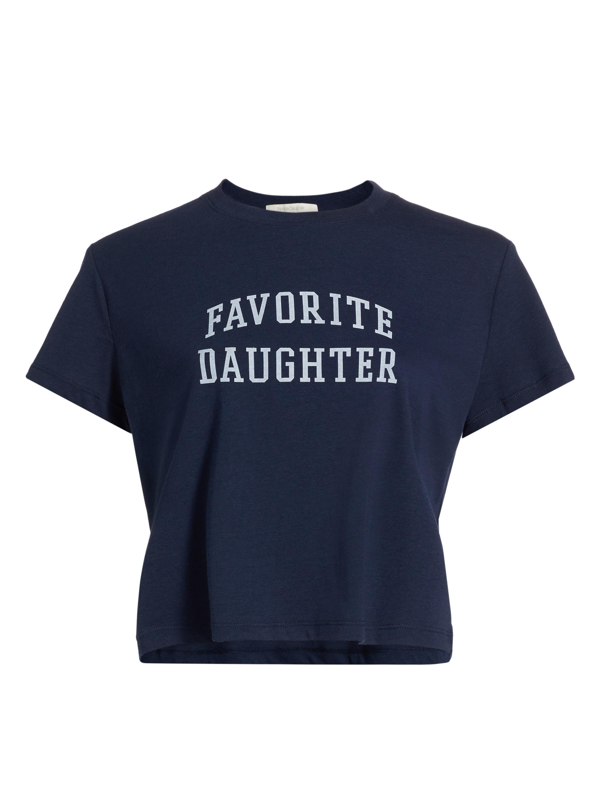 Favorite Daughter Women's Collegiate Crop T-Shirt - Navy | Thumbnail 8