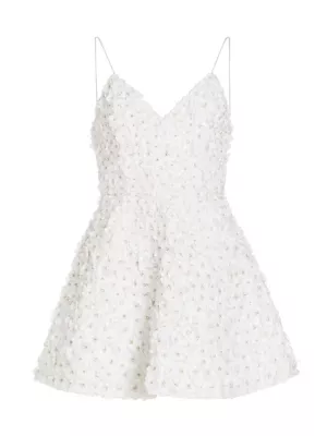 Shop Alice + Olivia Domenica Floral Embellished Minidress | Saks Fifth  Avenue