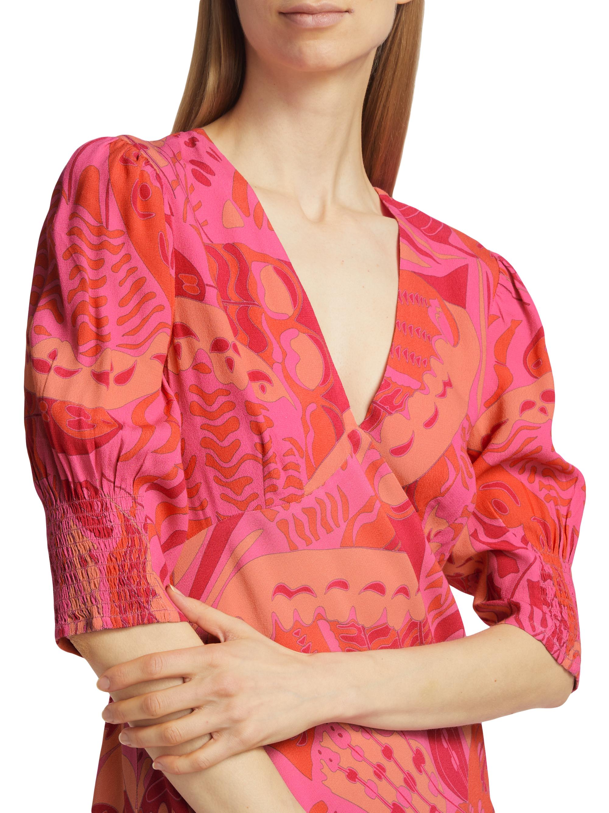 Rixo In The Spirit Of Palm Beach Zadie Midi-Dress | Saks Fifth Avenue