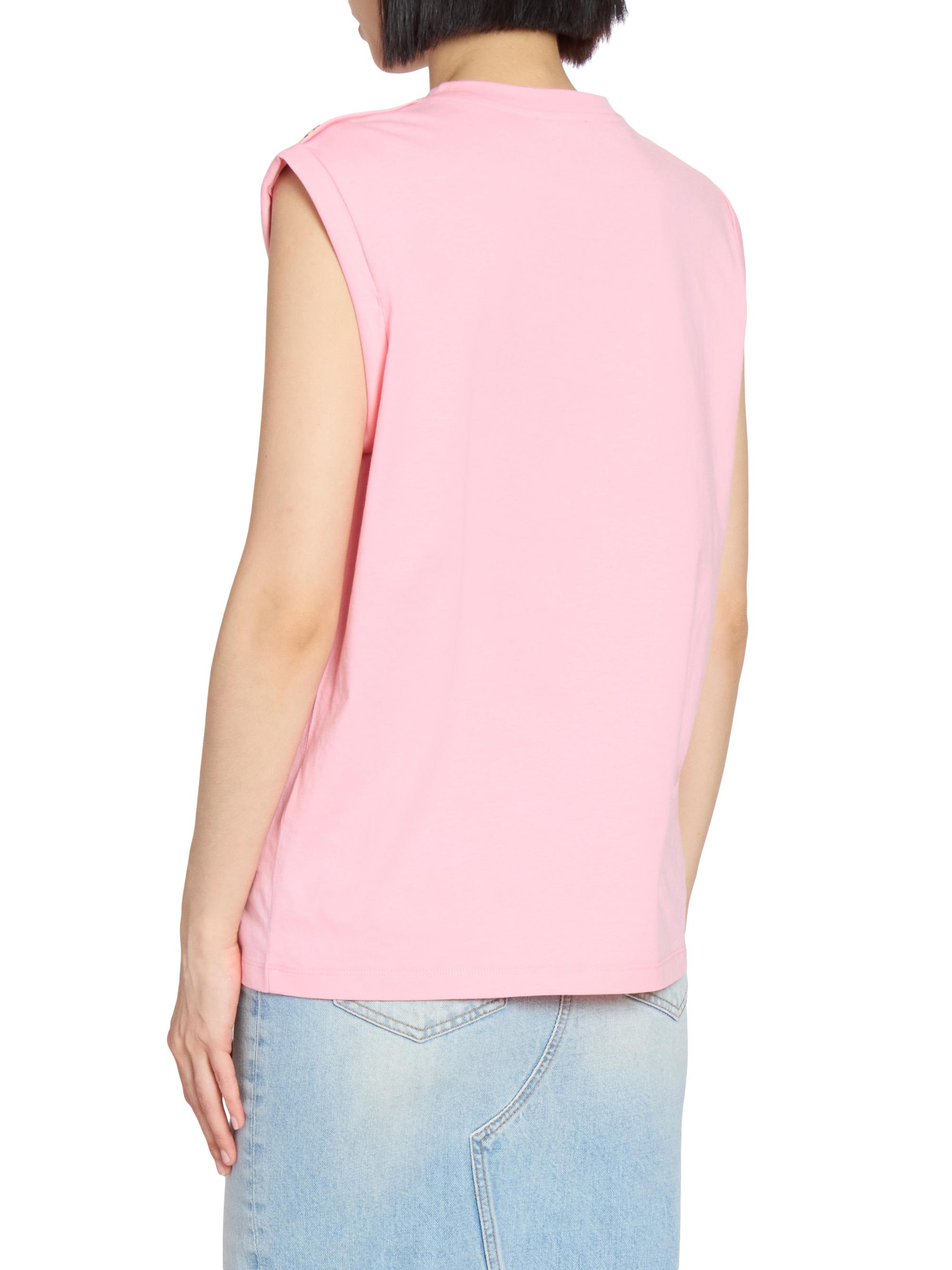 【BALMAIN】肩ボタンカットソー Balmain Logo Button-Shoulder Muscle T-Shirt | Saks Fifth Avenue