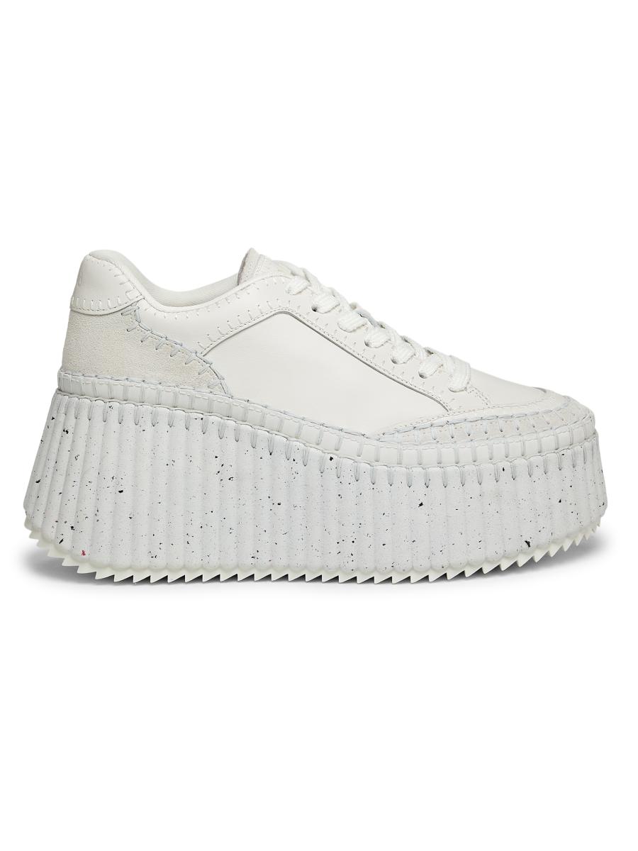 Chloé Nama Leather Platform Sneakers | Saks Fifth Avenue