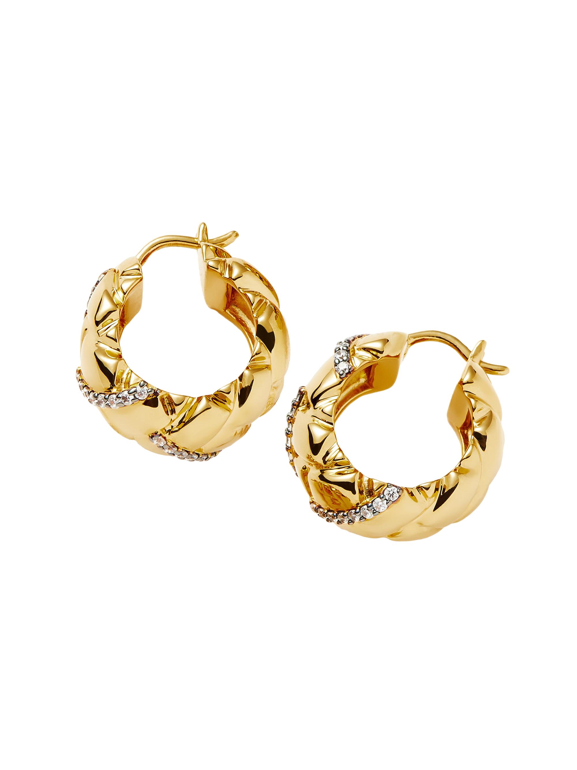 Missoma Women's Lucy Williams x  18K-Gold-Plated & Cubic Zirconia Hoop Earrings - Gold