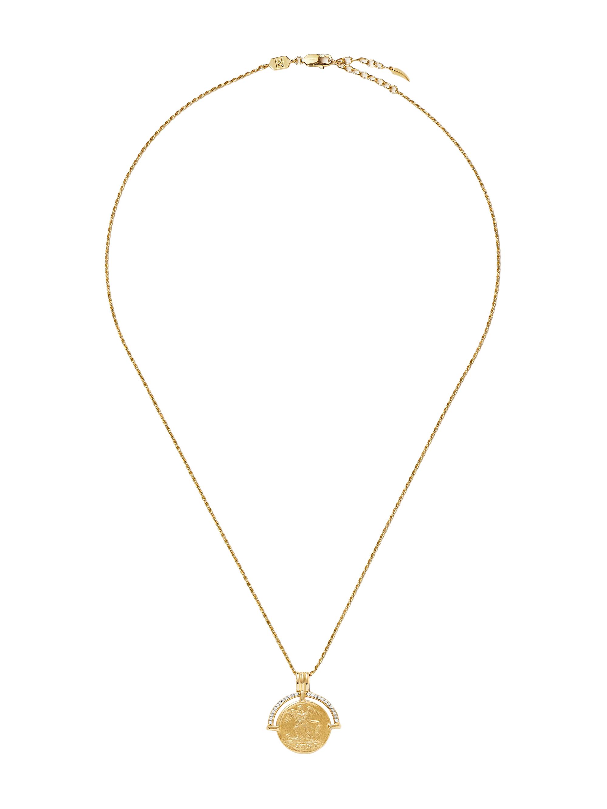 Missoma Women's Lucy Williams x  Fortuna Arc 18K-Gold-Plated & Cubic Zirconia Coin Pendant Necklace - Gold