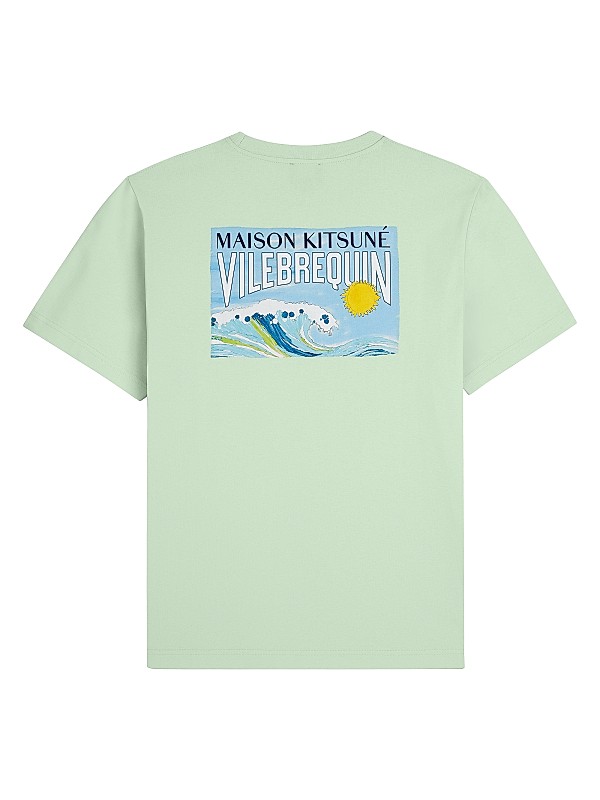 Shop Vilebrequin Vilebrequin x Maison Kitsuné Waves Cotton T Shop Vilebrequin Vilebrequin x Maison Kitsuné Waves Cotton T