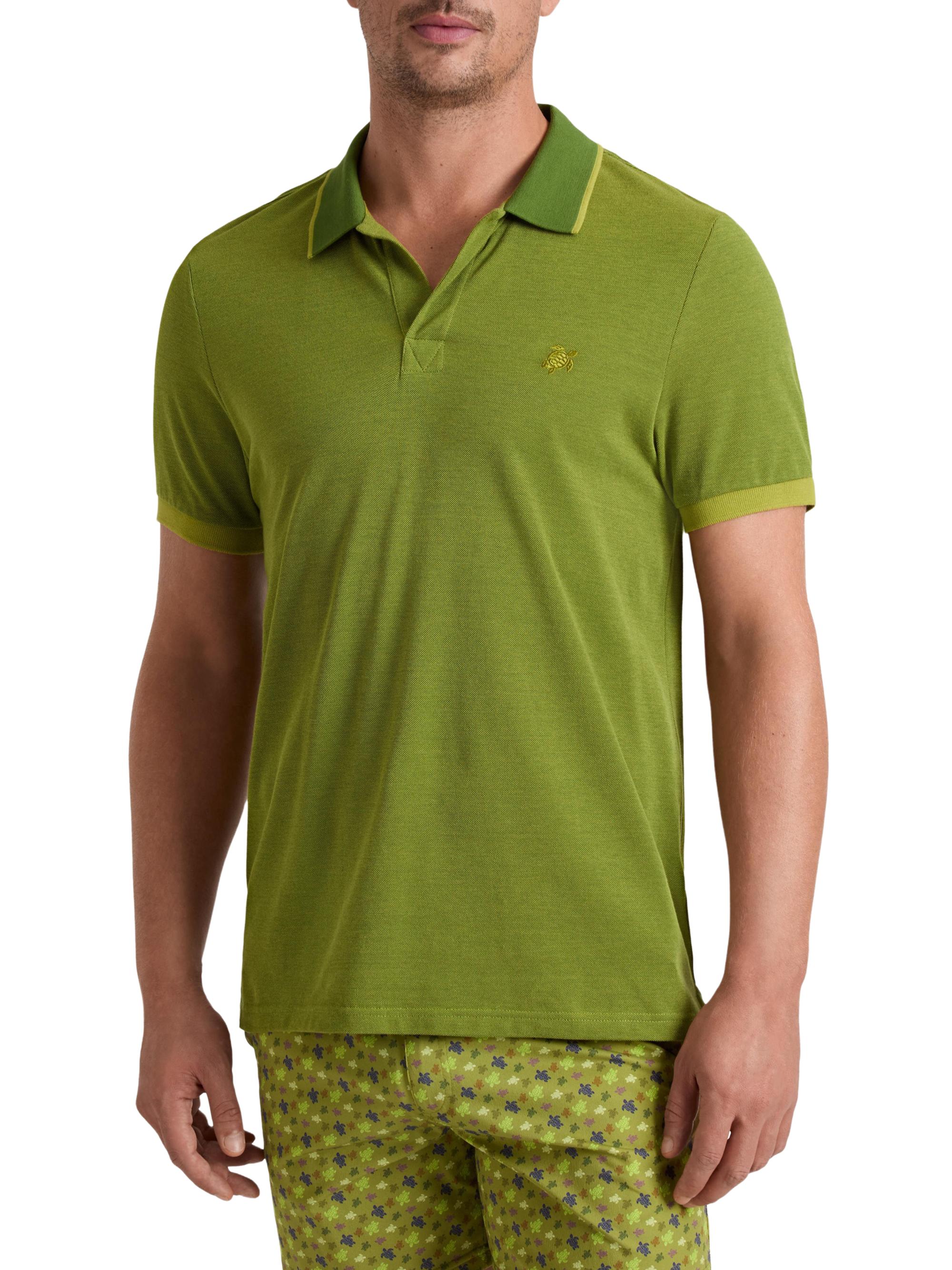 Vilebrequin Men's Cotton Polo Shirt - Jungle Green | Thumbnail 3