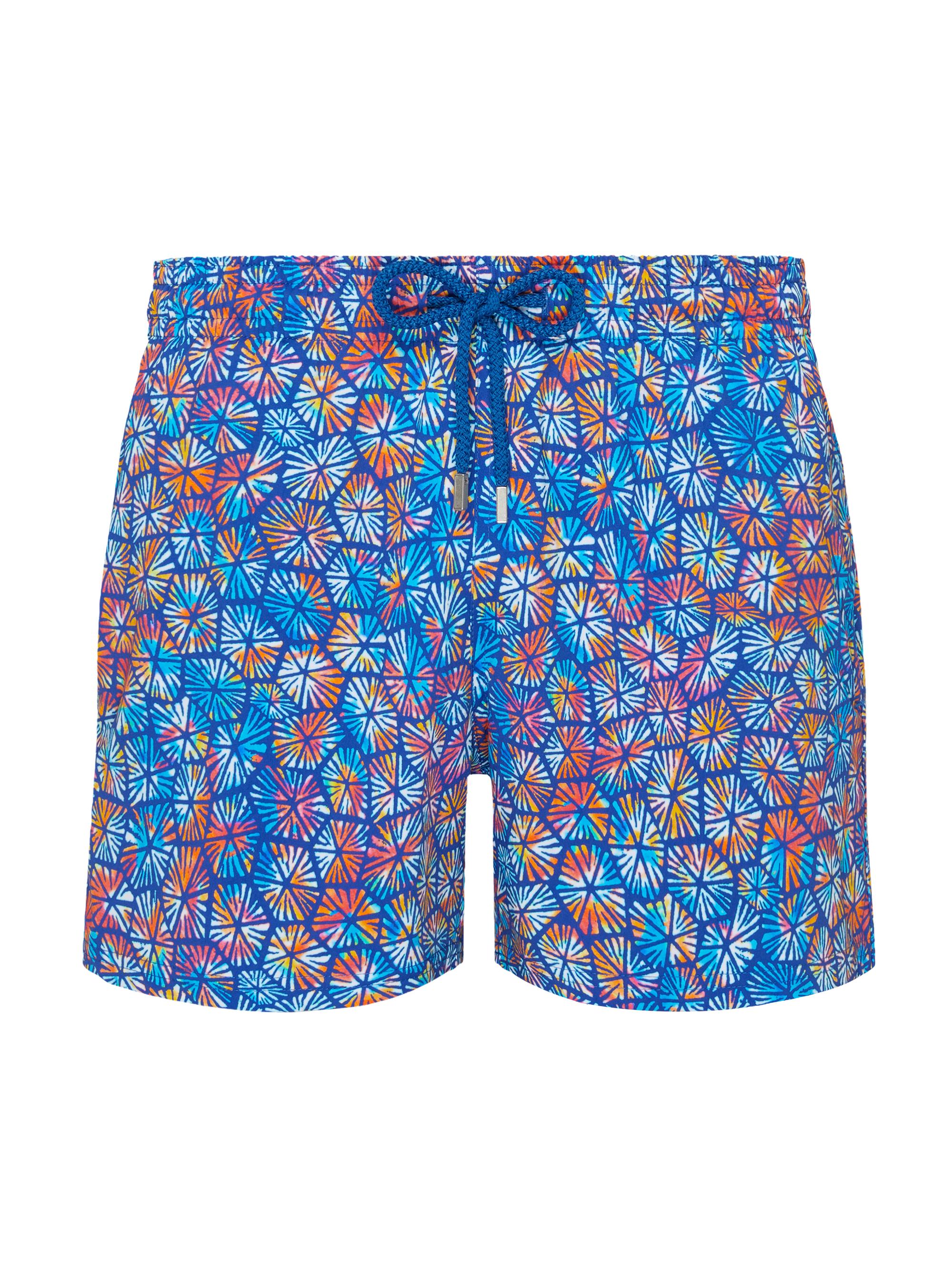 Vilebrequin Men's Carapa Abstract Swim Trunks - Blue