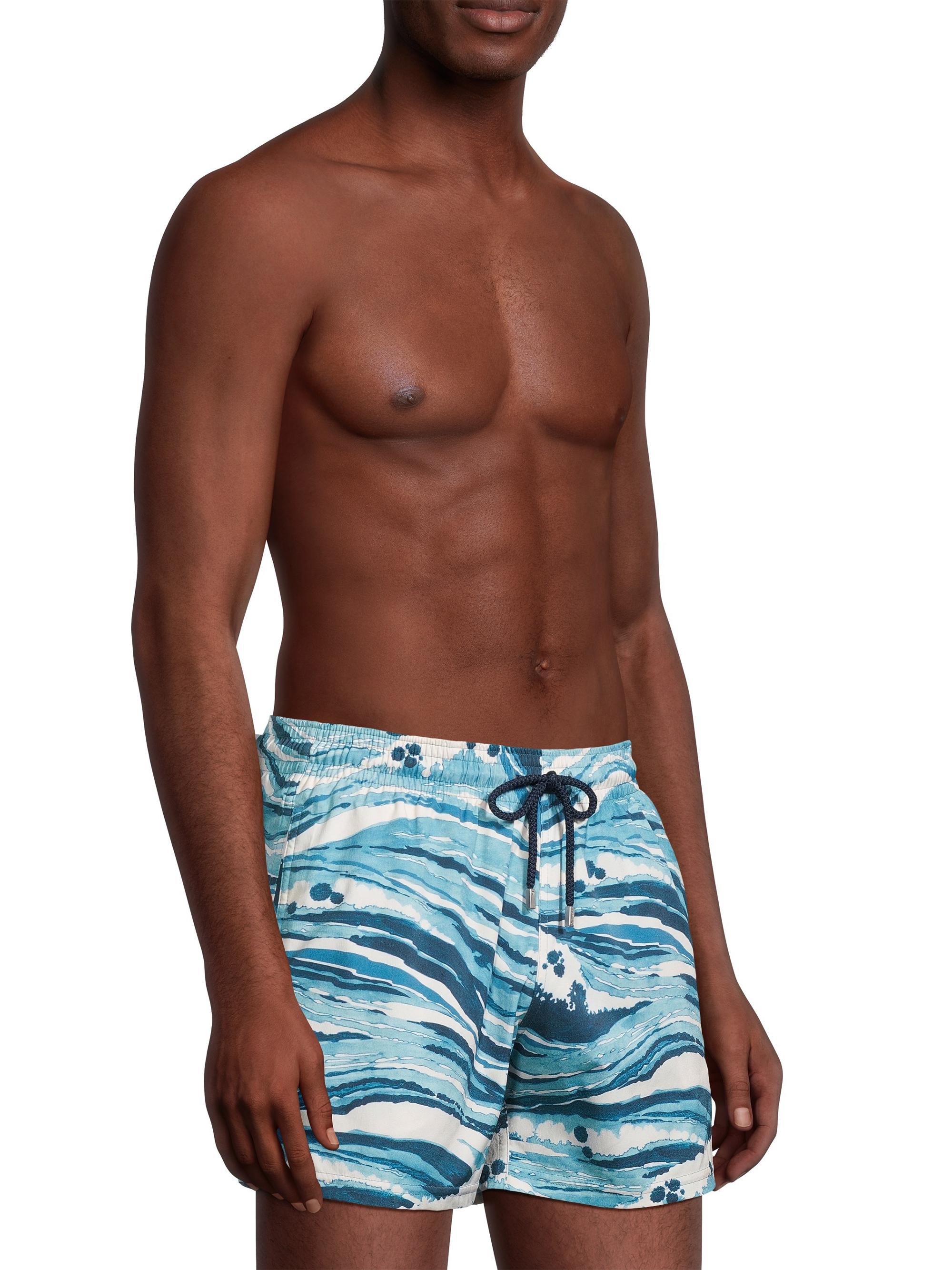 Vilebrequin Vilebrequin x Maison Kitsuné Wave Stripe Swim Shorts