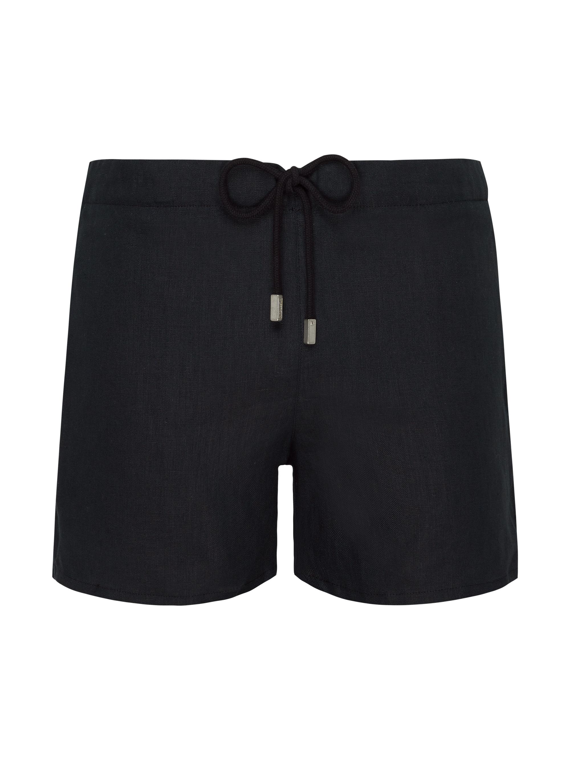 Vilebrequin Men's Linen Swim Shorts - Black