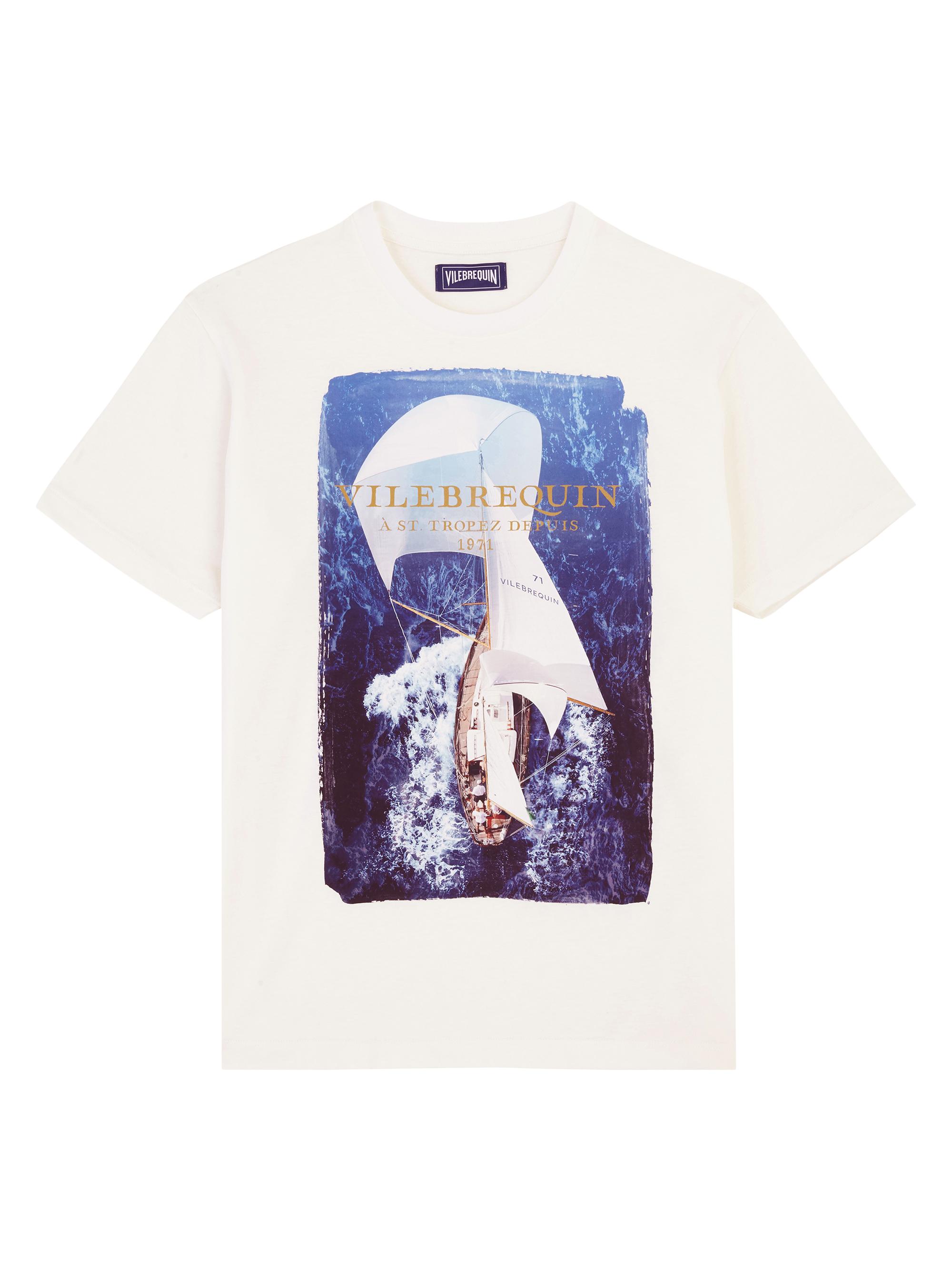 Vilebrequin Men's Sailboat Sky T-Shirt - Off White
