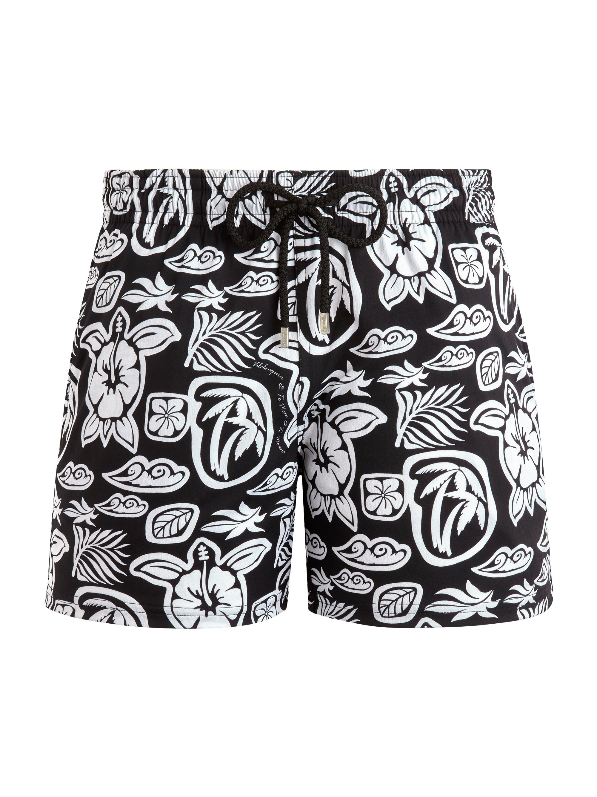 Vilebrequin Men's Tahiti Turtle Swim Trunks - Black