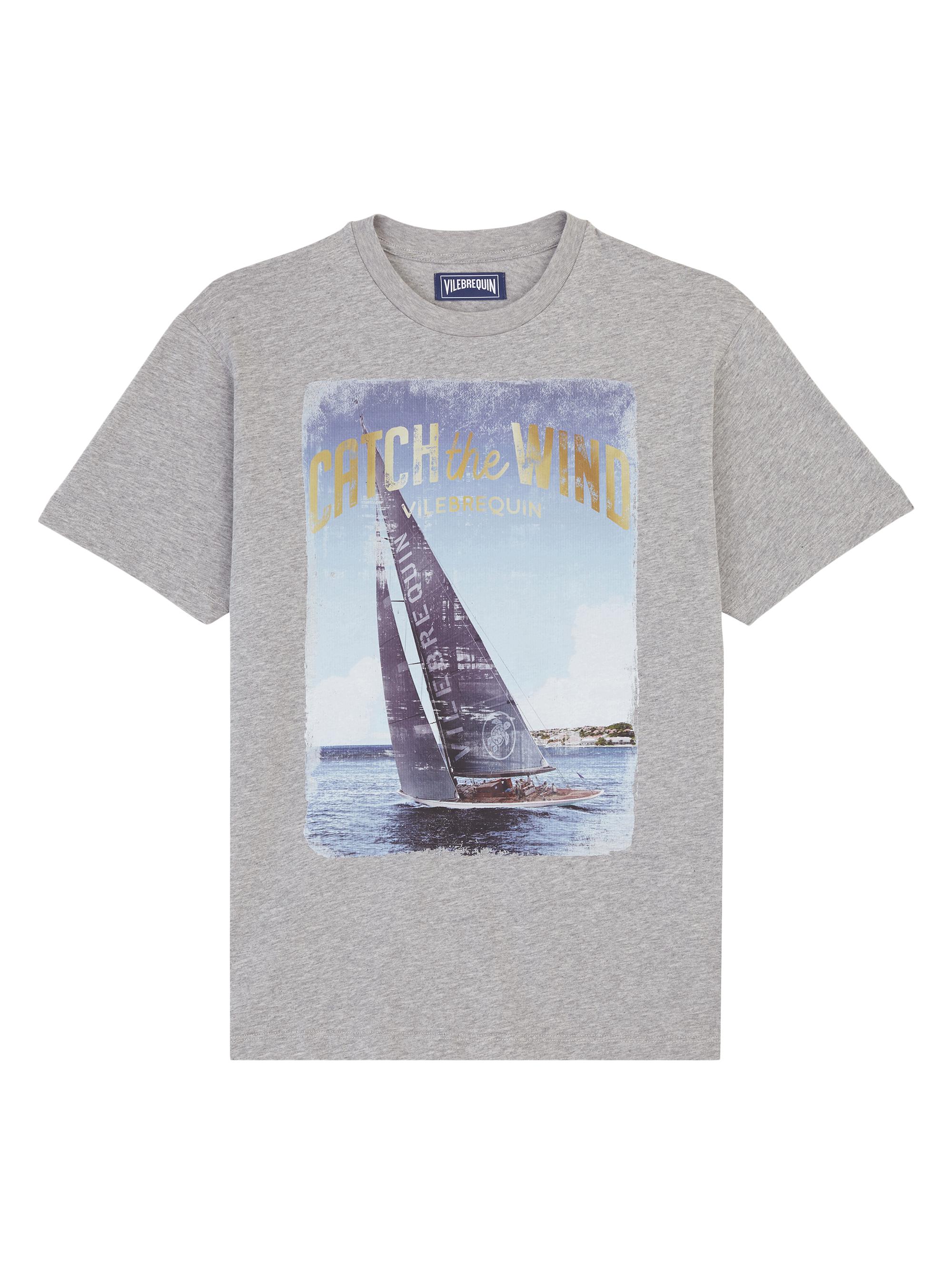 Vilebrequin Men's 'Catch The Wind' Sailboat T-Shirt - Grey