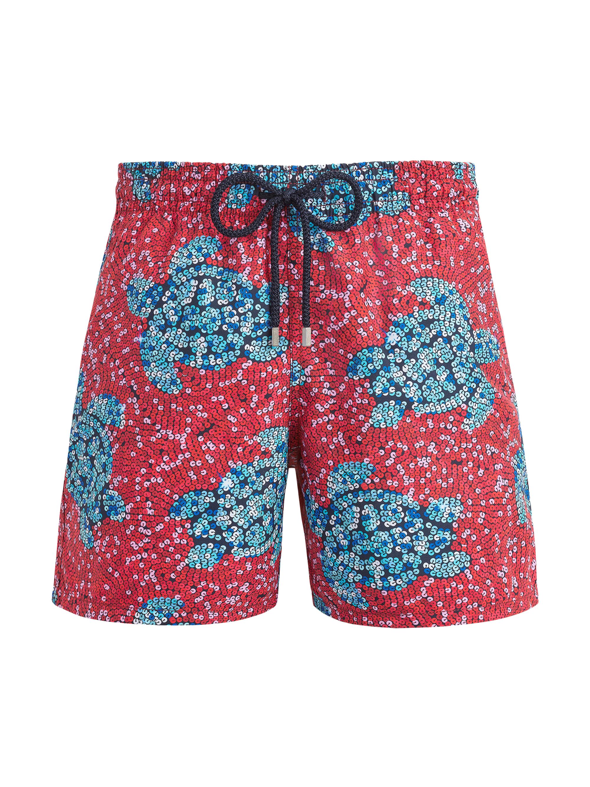 Vilebrequin Men's Turtle Sequin Trompe L'oeil Swim Trunks