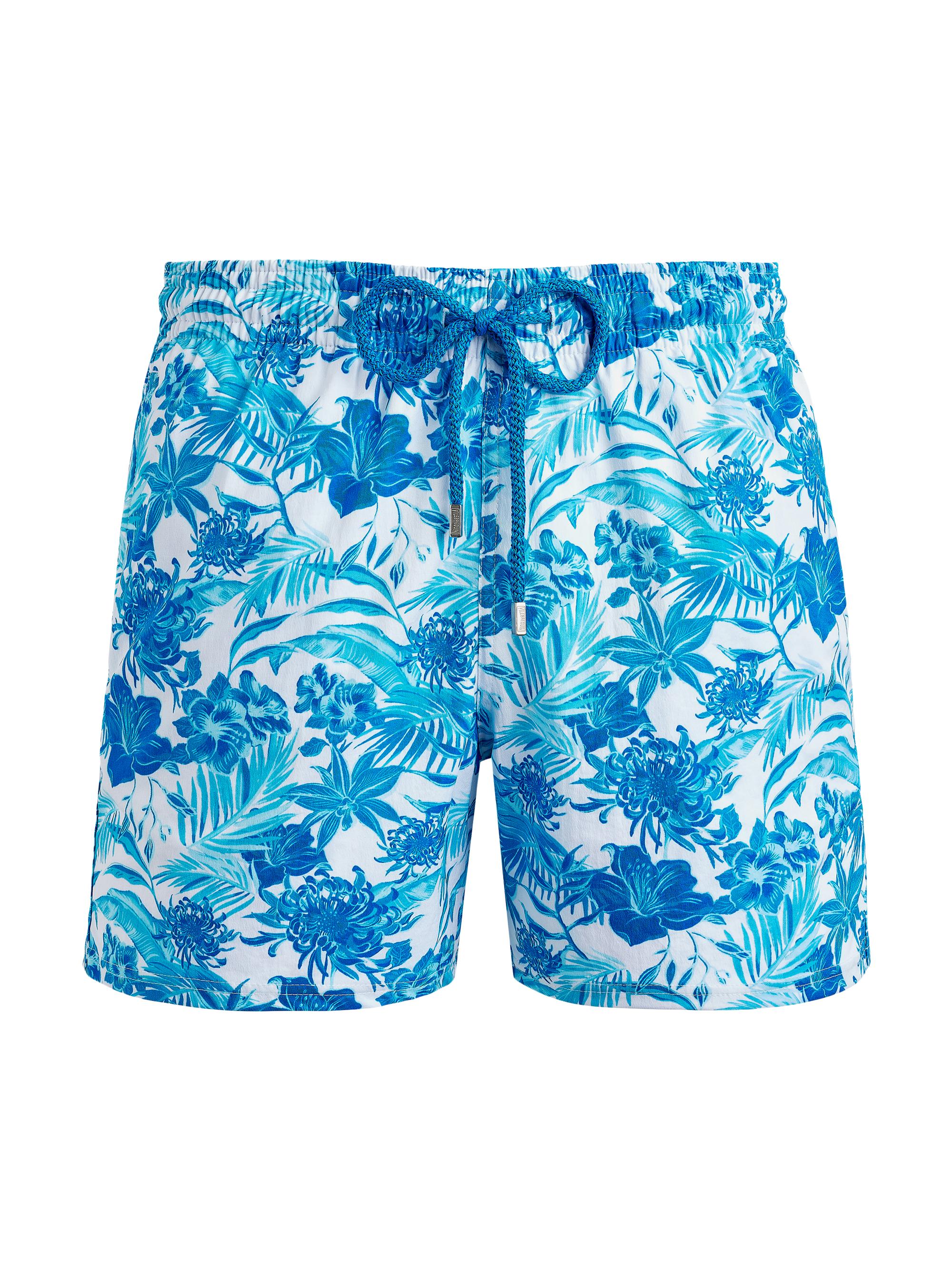 Vilebrequin Men's Tahiti Flower Swim Trunks - White