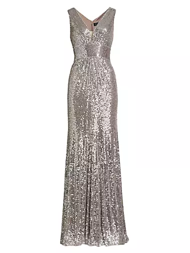 Cygnet Sequined Satin Gown