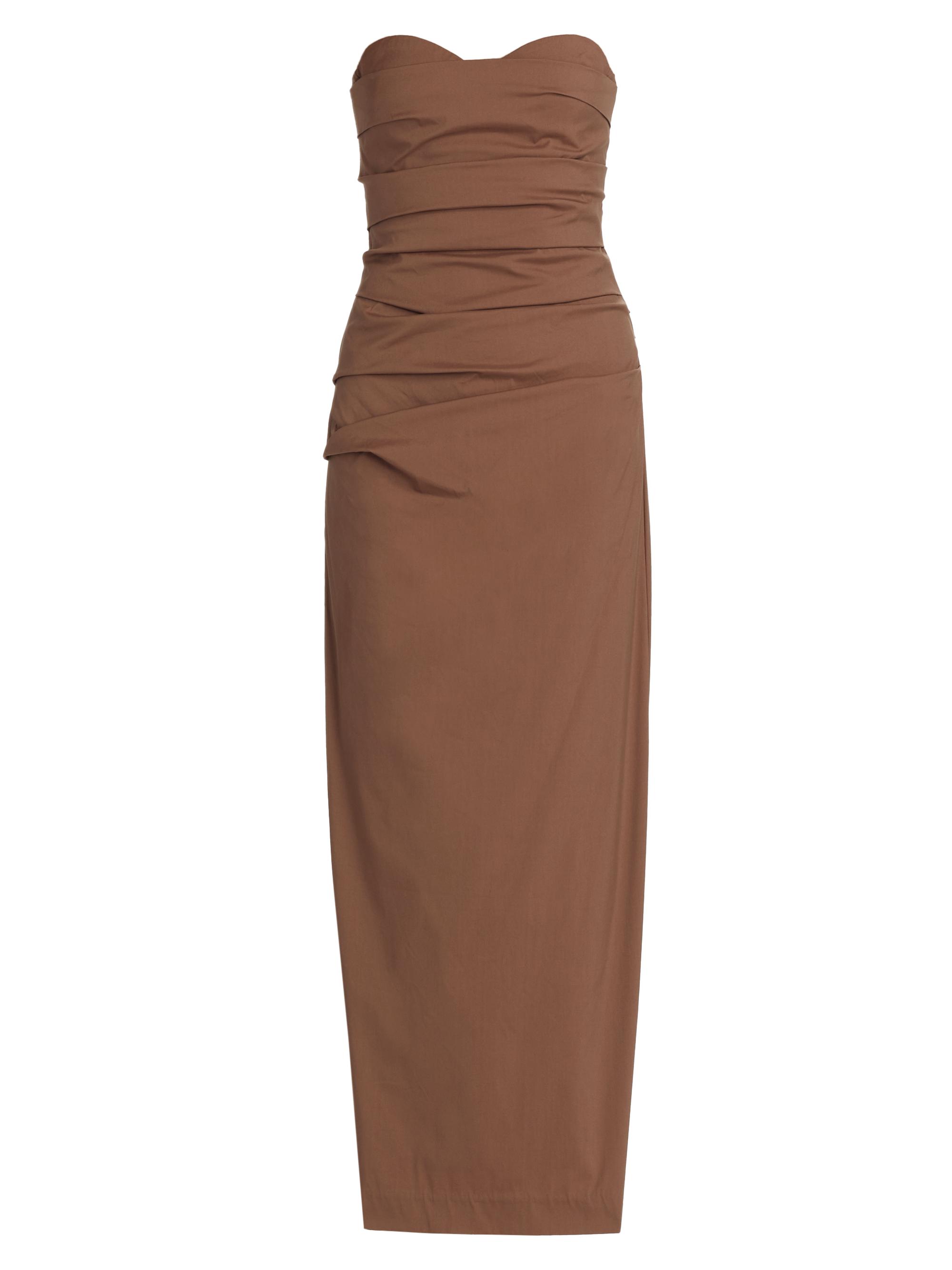 SIR. Women's Alba Ruched Strapless Gown - Mocha