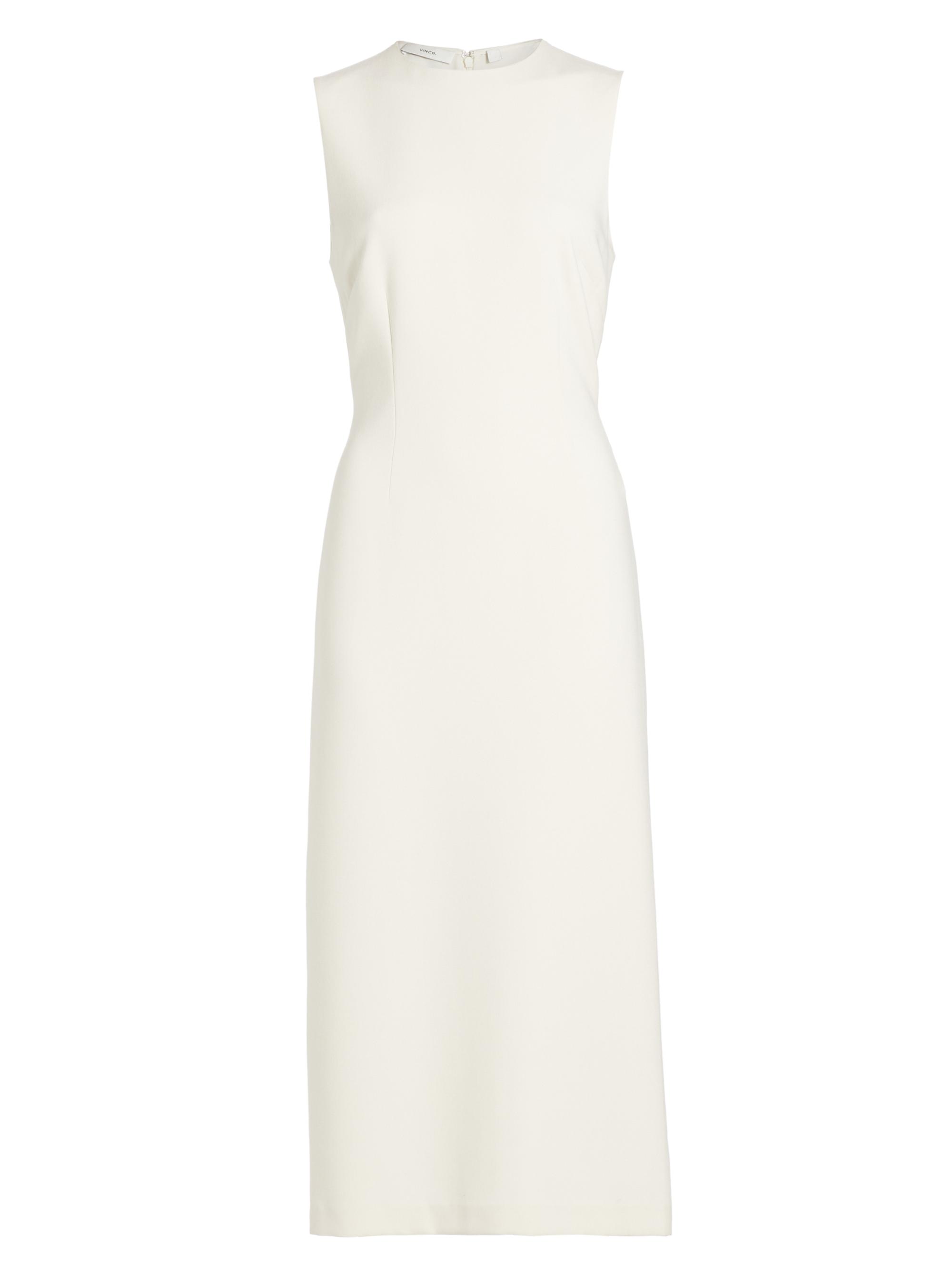 Vince Women's Crewneck Sheath Dress - Off White