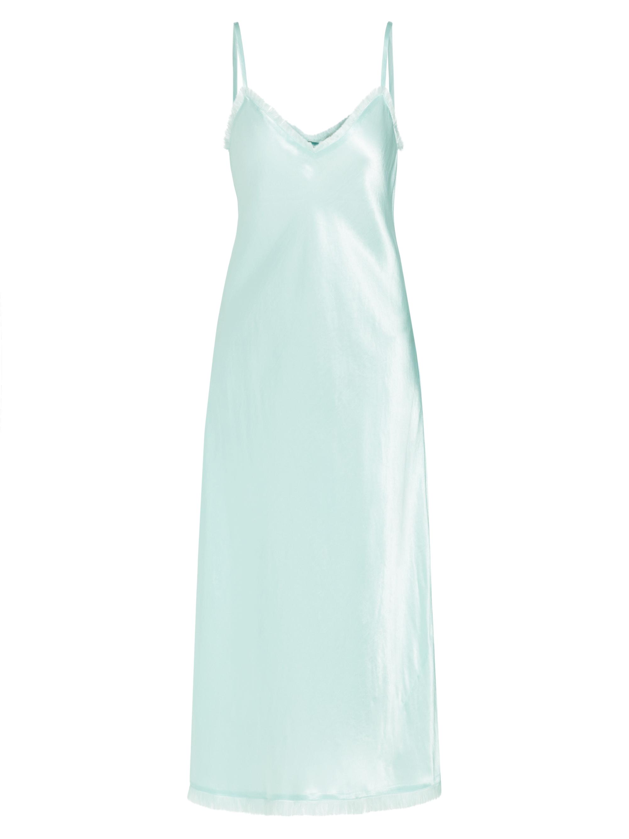 Vince Women's Satin Frayed-Edge Cami Midi-Dress - Sea Star