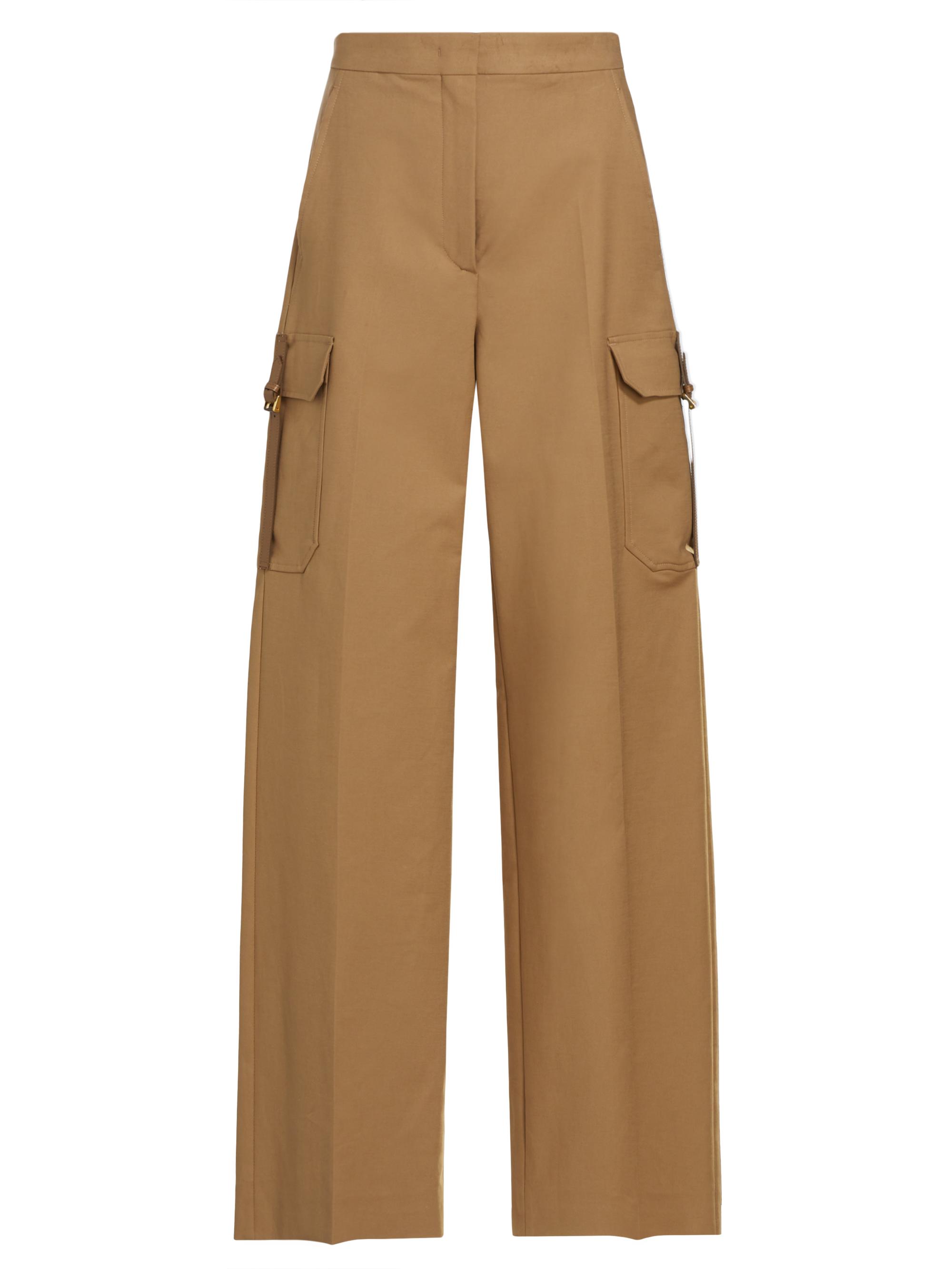 Max Mara Women's Edda Stretch-Cotton Straight-Leg Trousers - Clay