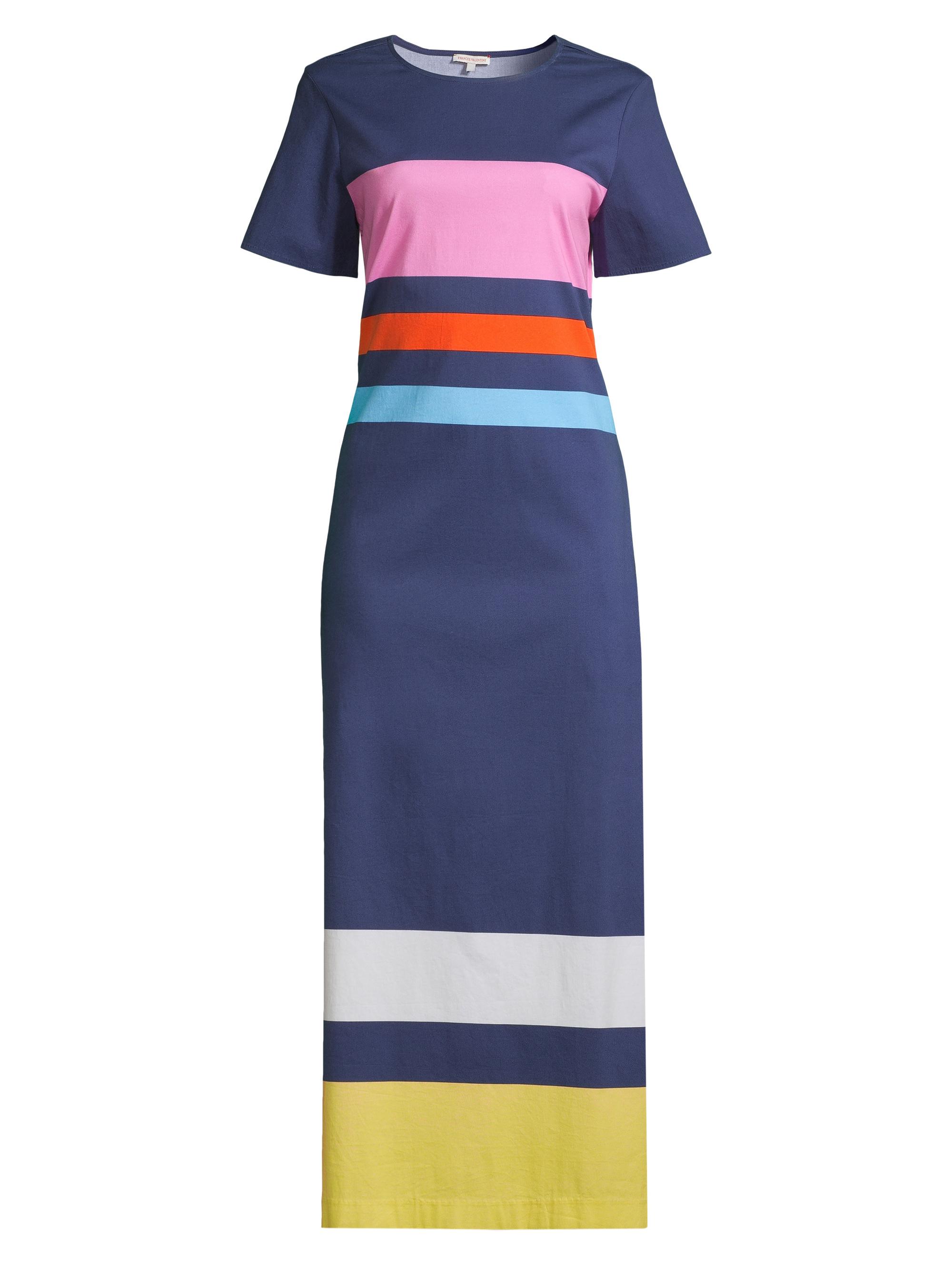 Frances Valentine Women's Vivi Beach Striped Maxi Dress - Navy Multi