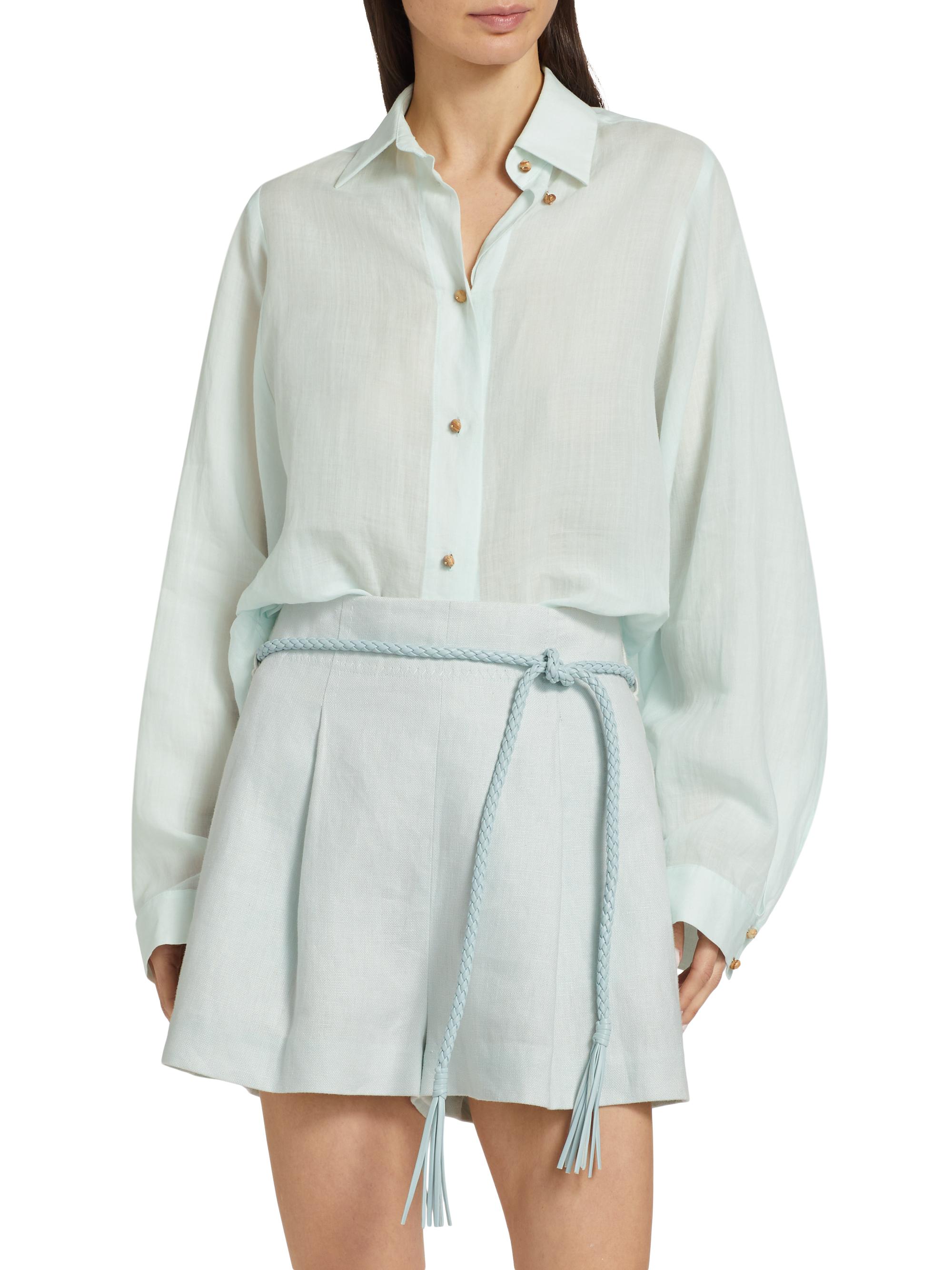 Zimmermann Natura Oversized Shirt | Saks Fifth Avenue