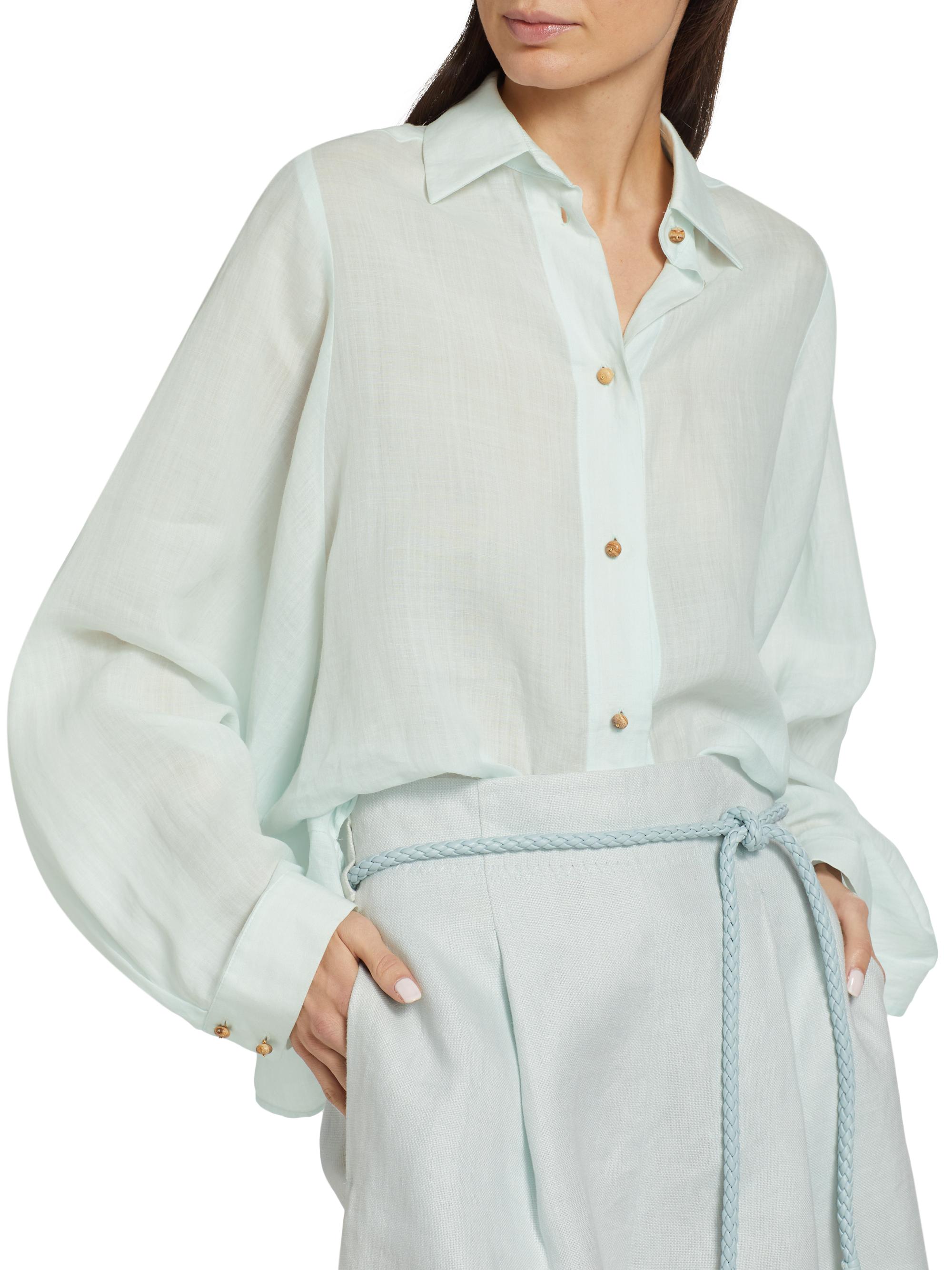 Zimmermann Natura Oversized Shirt | Saks Fifth Avenue