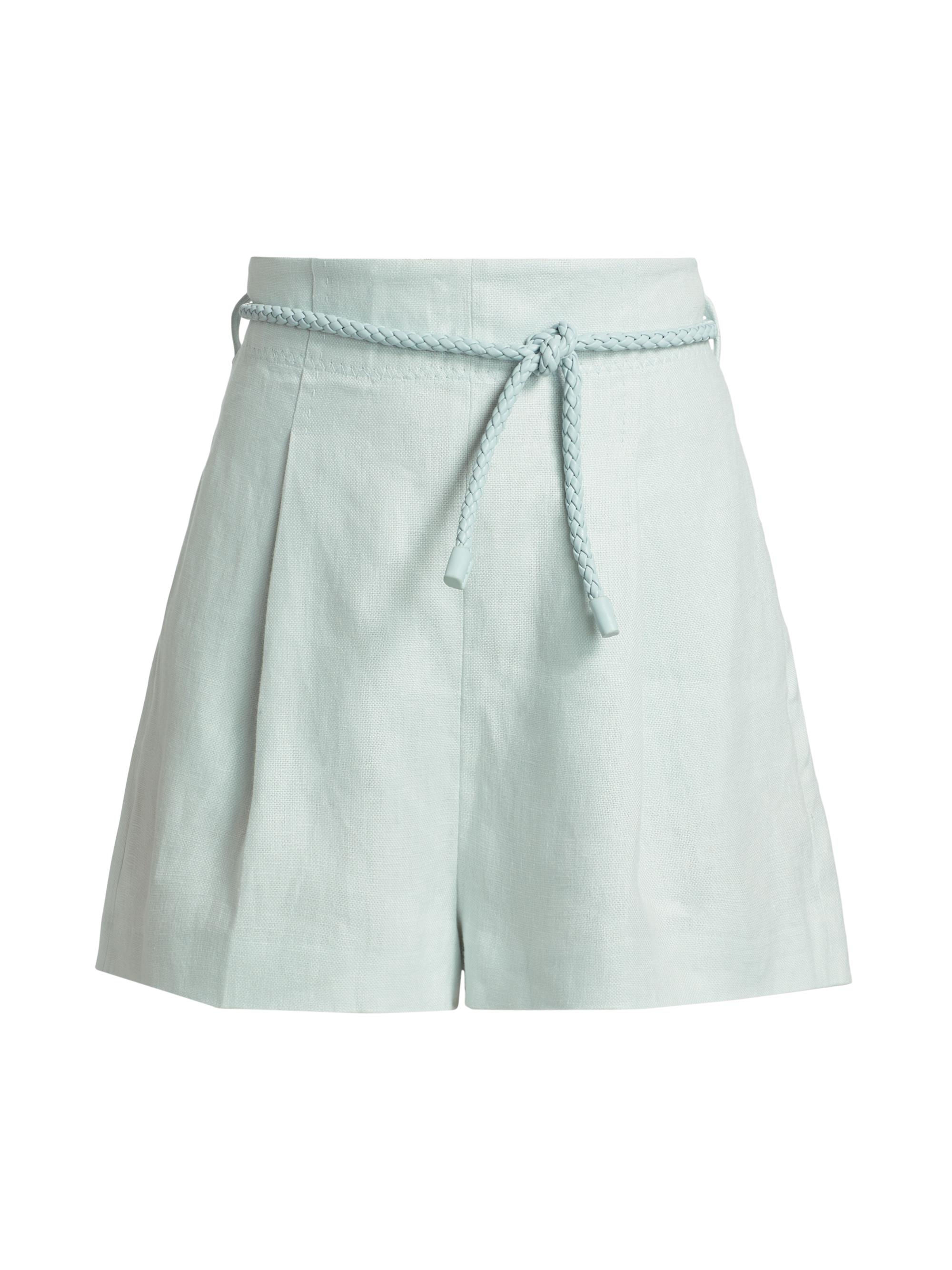 Zimmermann Women's Linen Tie-Waist High-Rise Shorts - Mint