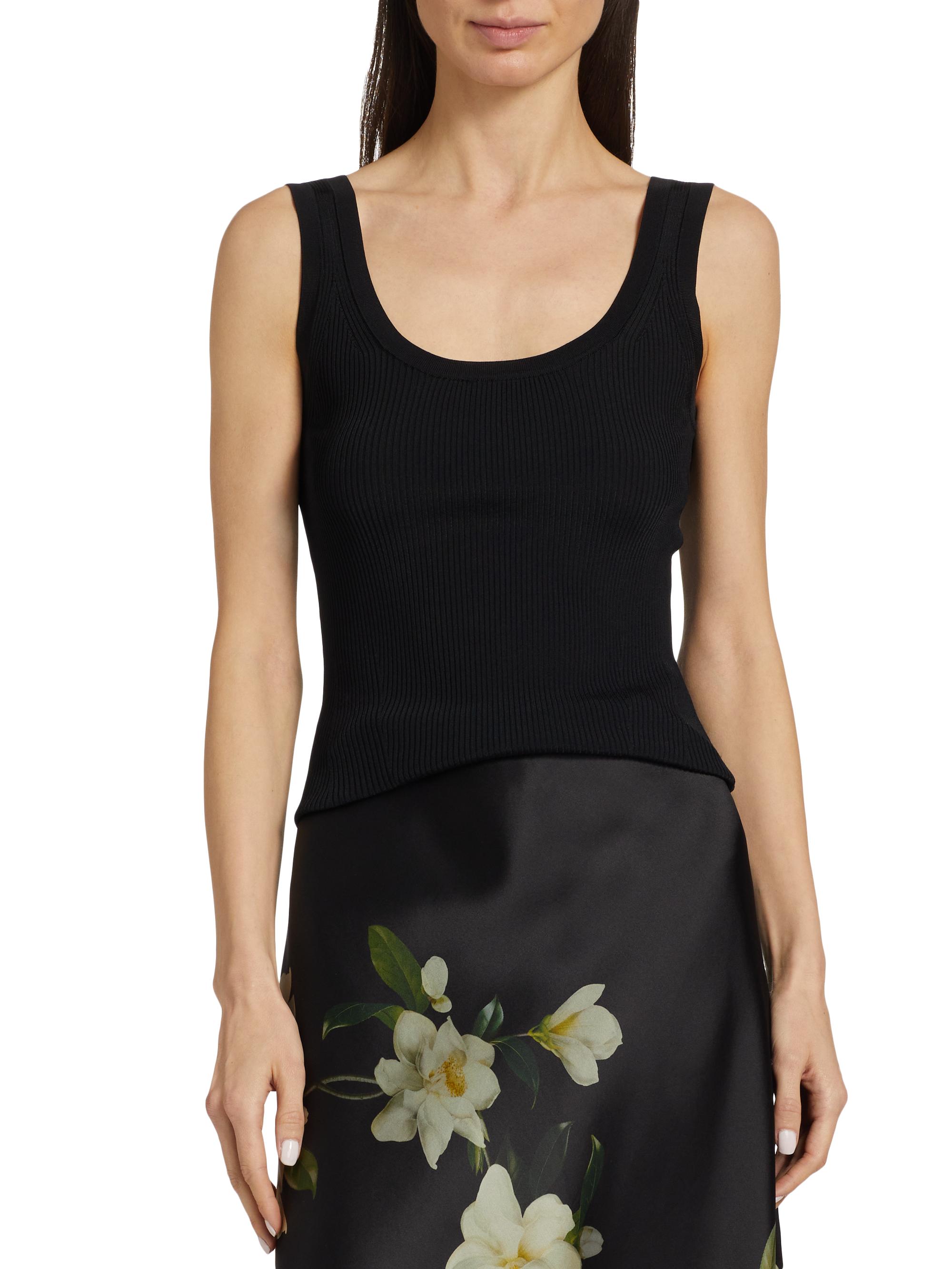Zimmermann Rib-Knit Scoop Neck Tank Top | Saks Fifth Avenue