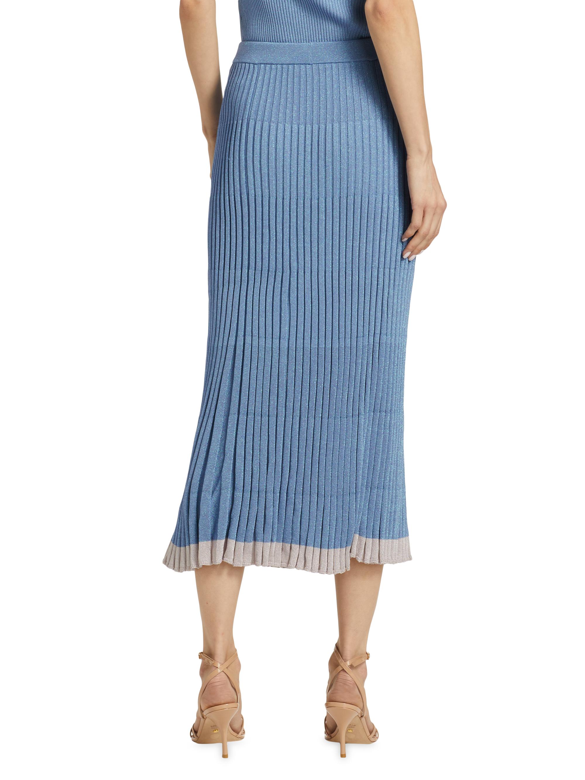 Zimmermann Rib-Knit Metallic Midi-Skirt | Saks Fifth Avenue
