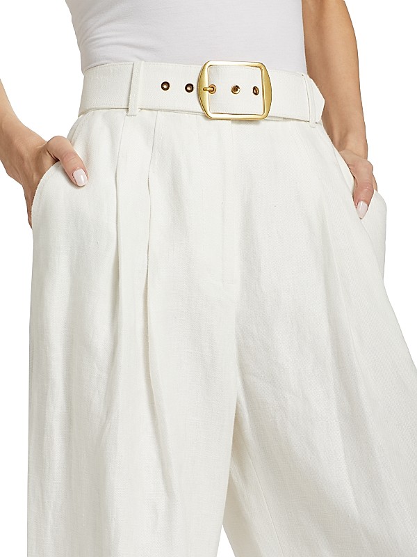 Shop Zimmermann Linen Belted Wide-Leg Pants | Saks Fifth Avenue Shop Zimmermann Linen Belted Wide-Leg Pants | Saks Fifth Avenue