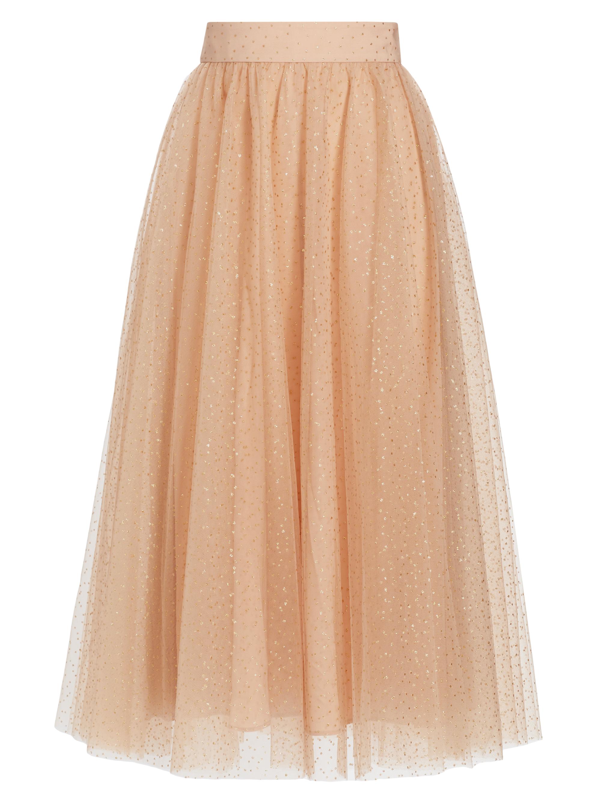 Zimmermann Metallic-Dot Tulle Midi-Skirt | Saks Fifth Avenue