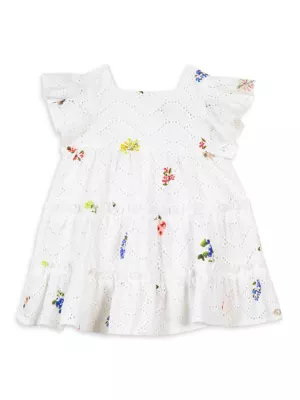 Shop Tartine et Chocolat Baby Girl's & Little Girl's Floral Eyelet Dress |  Saks Fifth Avenue