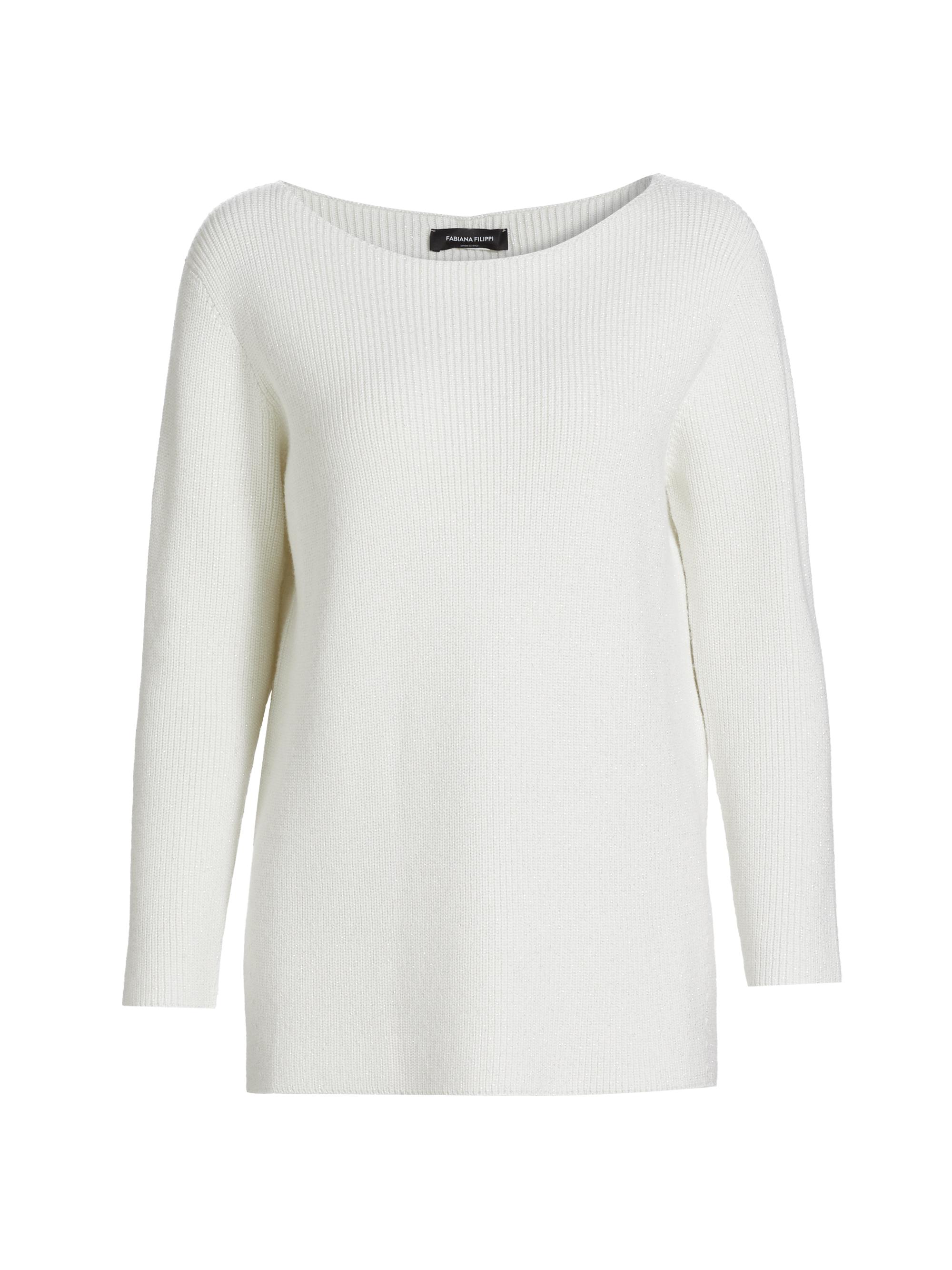 Fabiana Filippi Women's Brilliant Merino Wool-Blend Sweater - Bianco