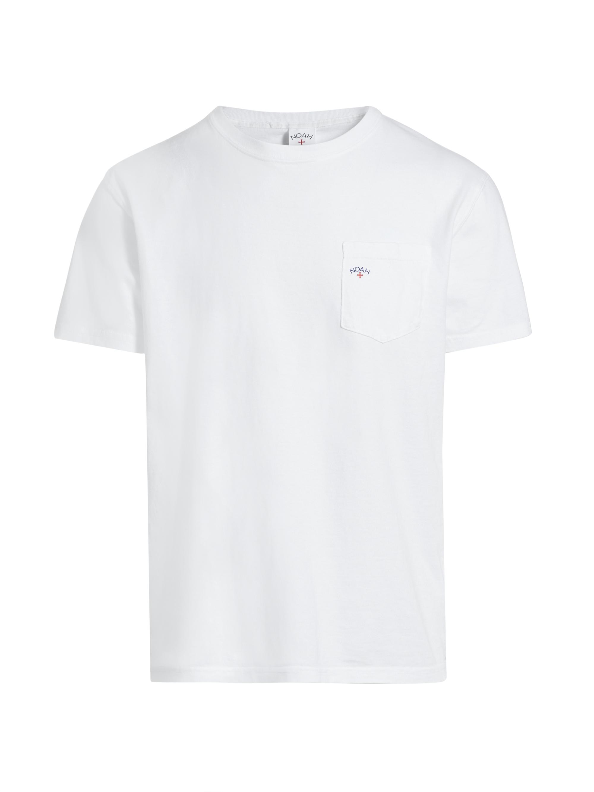Noah Men's Core Logo Pocket Cotton T-Shirt - White