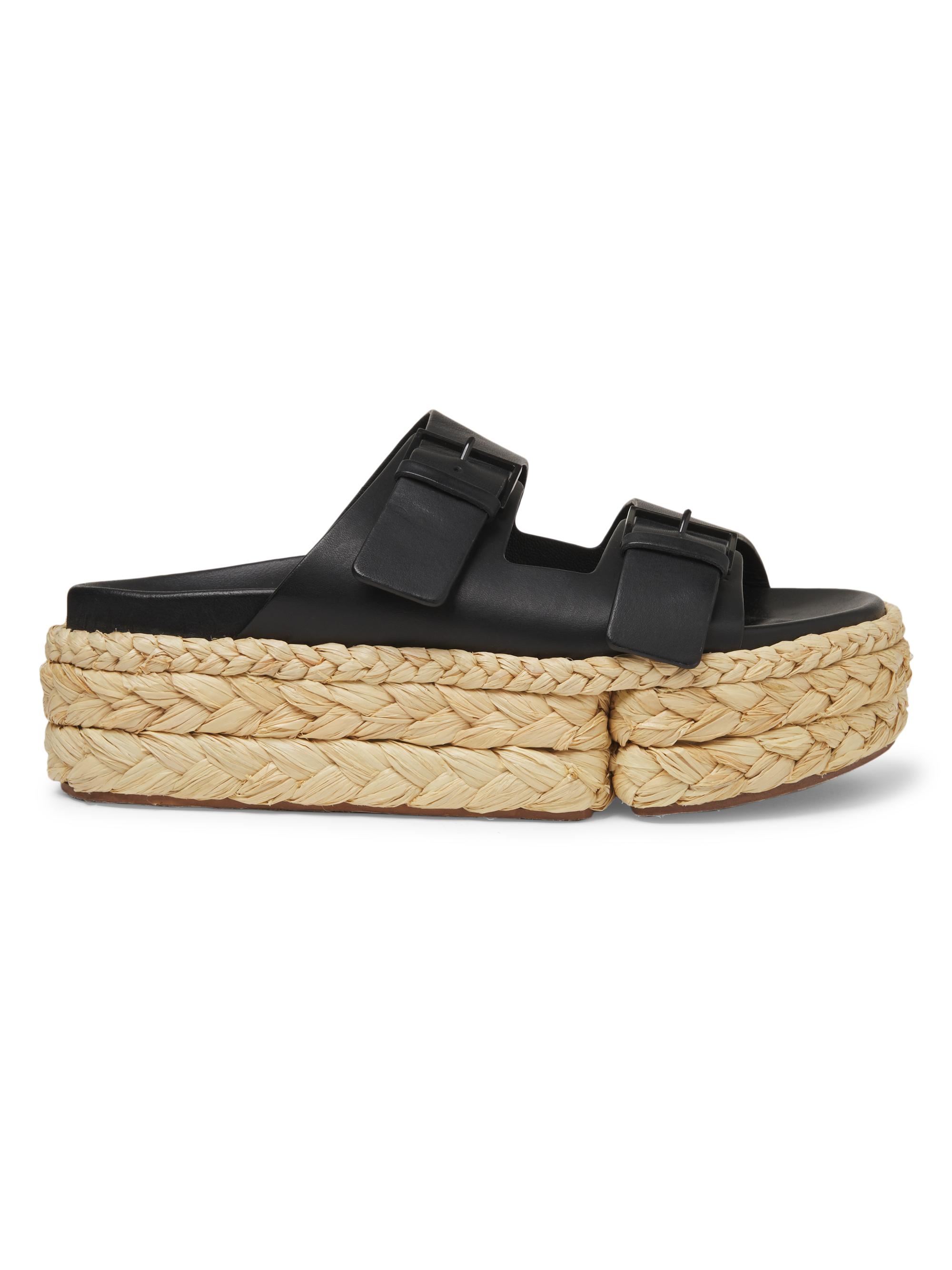 Clergerie Women's Qiana2 Leather Espadrille Sandals - Black