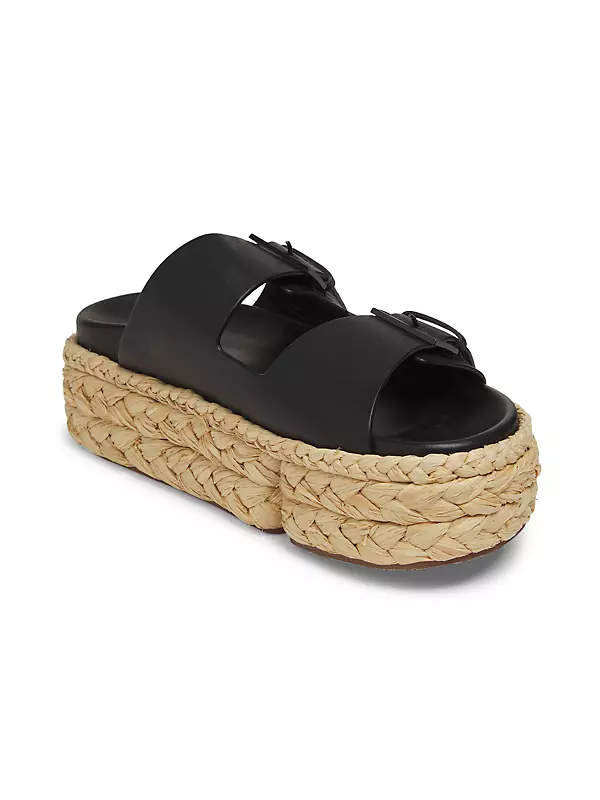 Qiana2 Leather Espadrille Sandals