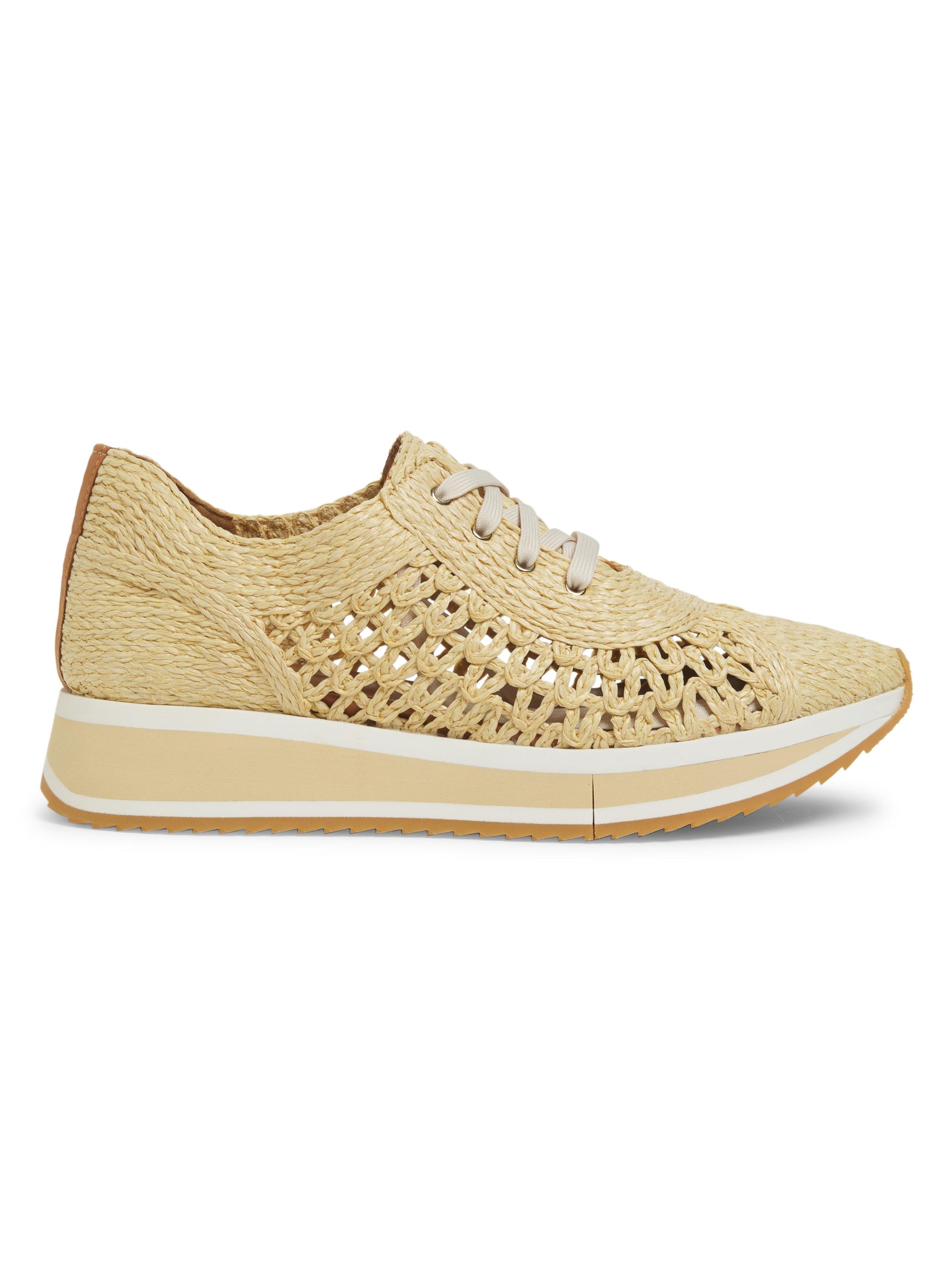 Clergerie Women's Ozan2 Woven Raffia Low-Top Sneakers - Natural